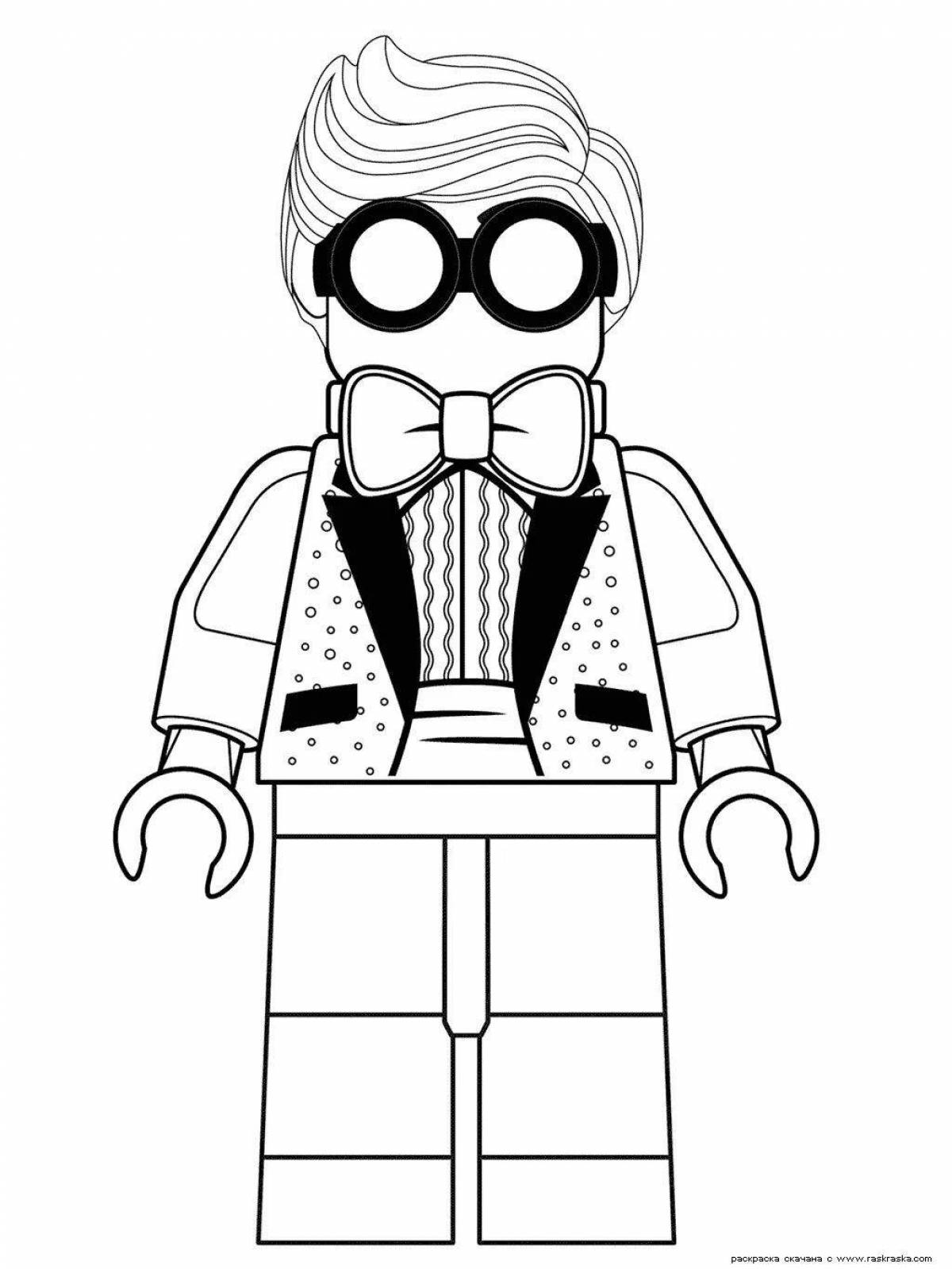 Awesome lego flash coloring page
