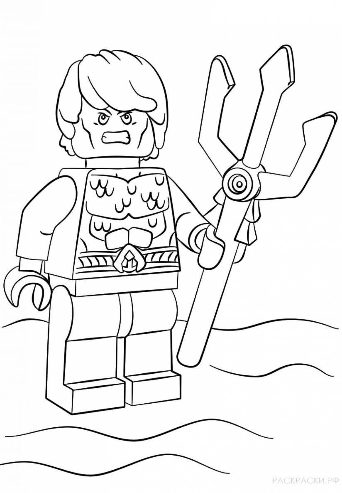 Intriguing lego flash coloring page