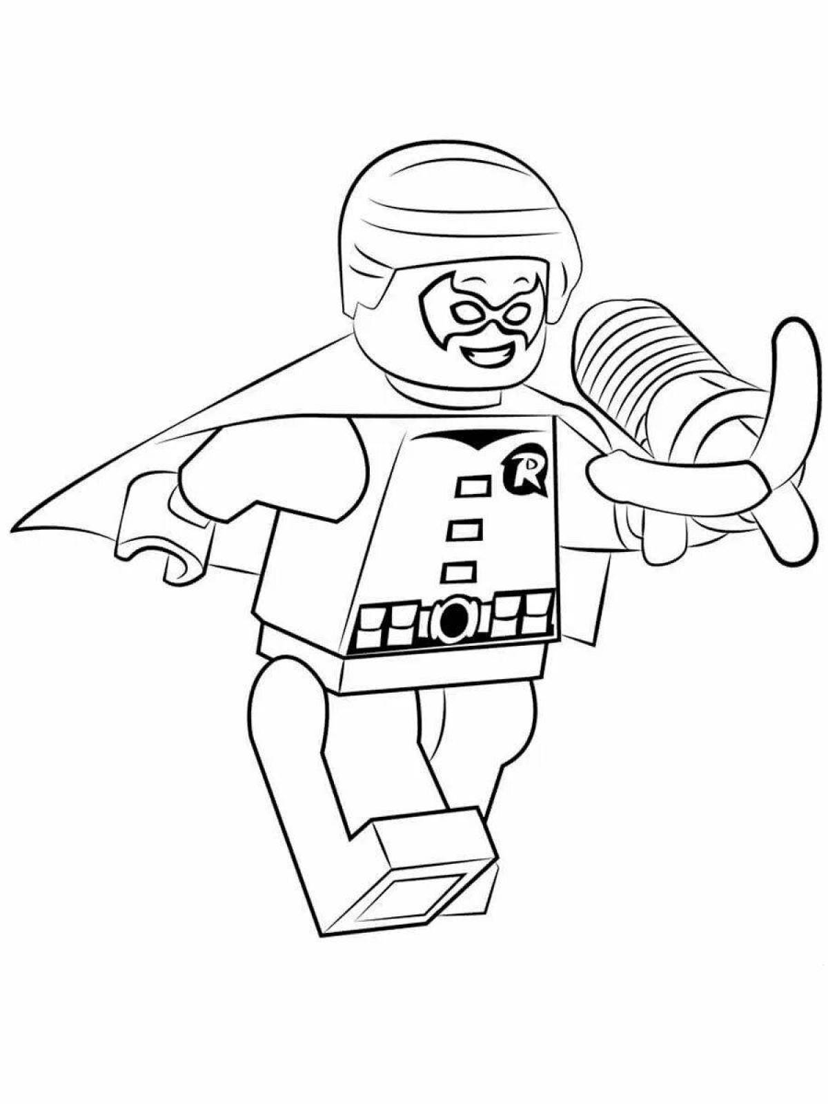 Interesting lego flash coloring page