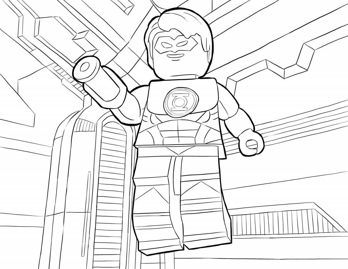 Amazing lego flash coloring page