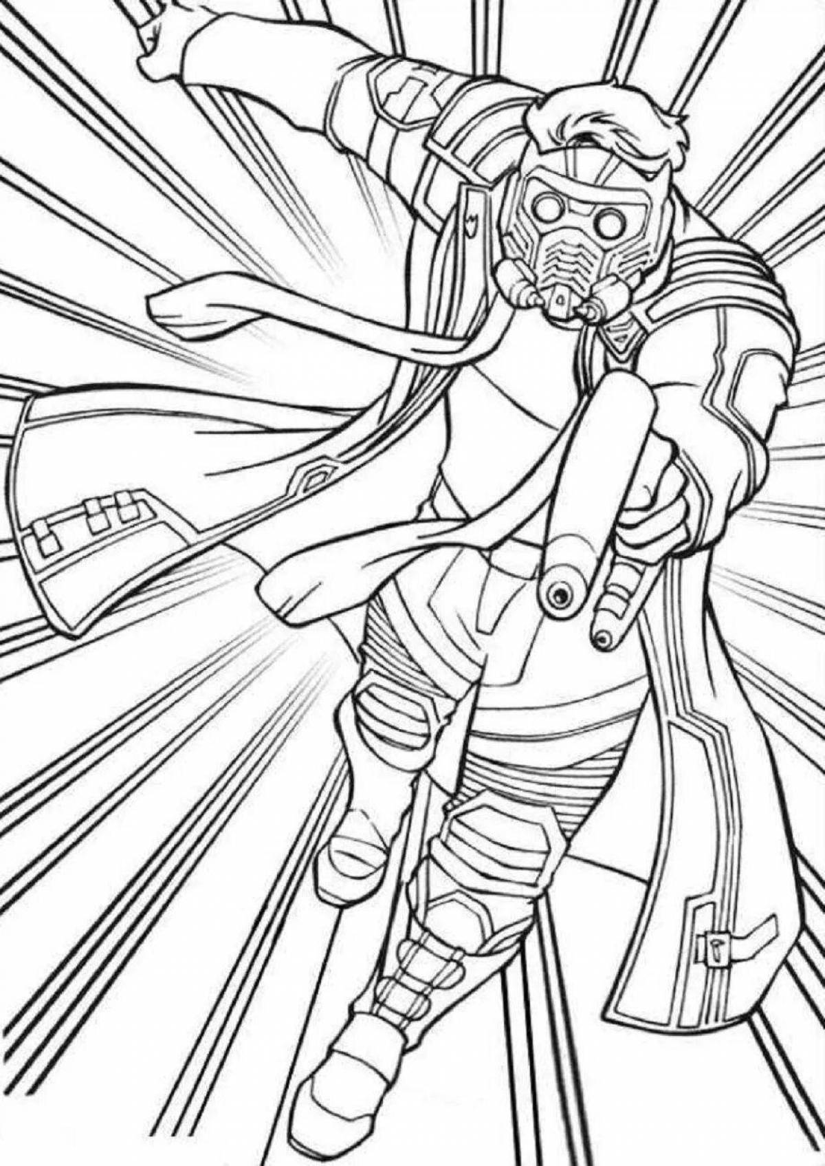 Coloring book gorgeous star lord