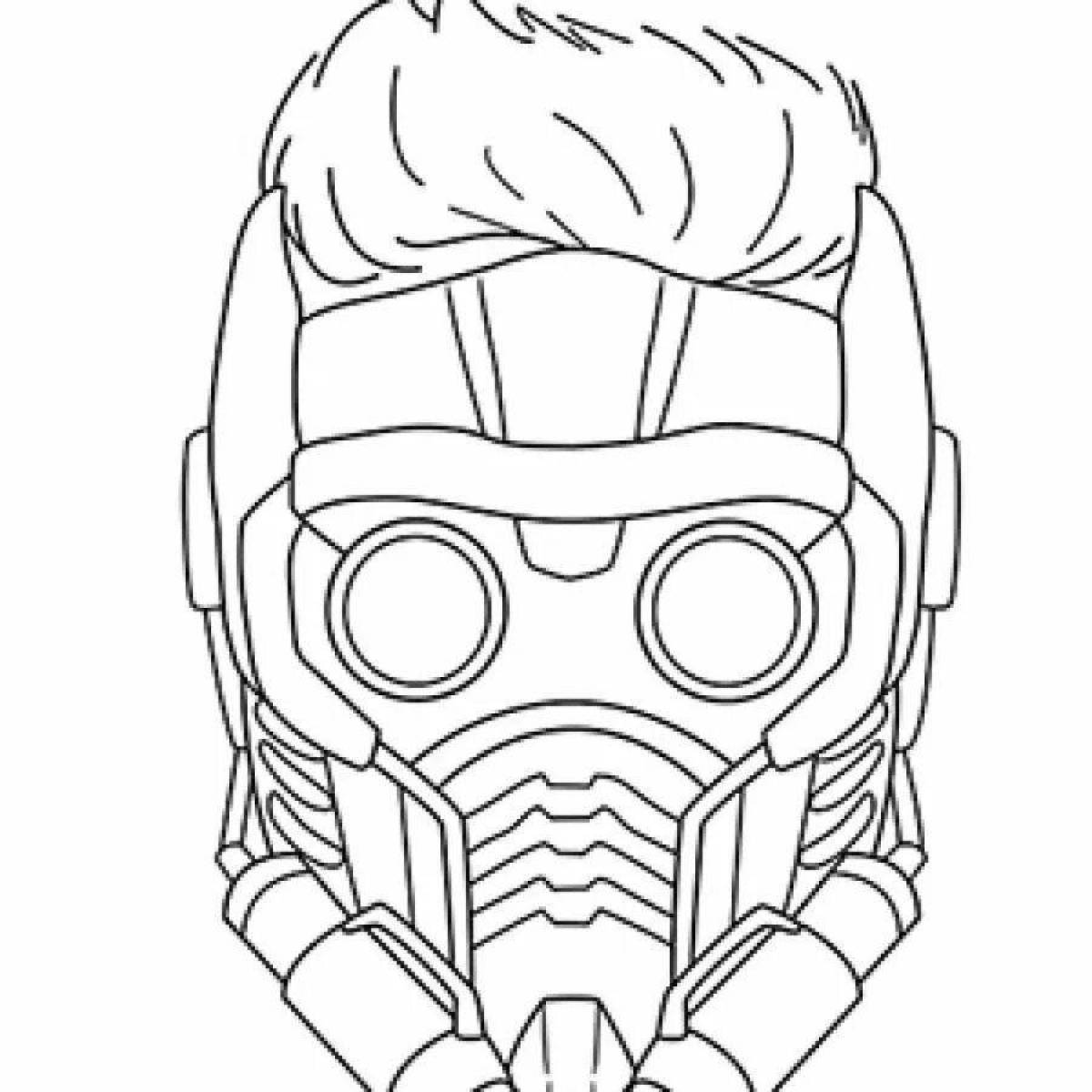 Glorious star lord coloring page