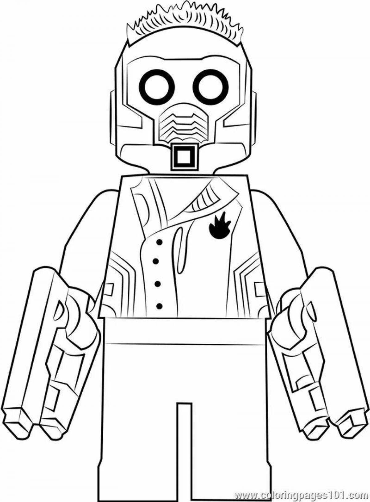 Coloring book dazzling star lord