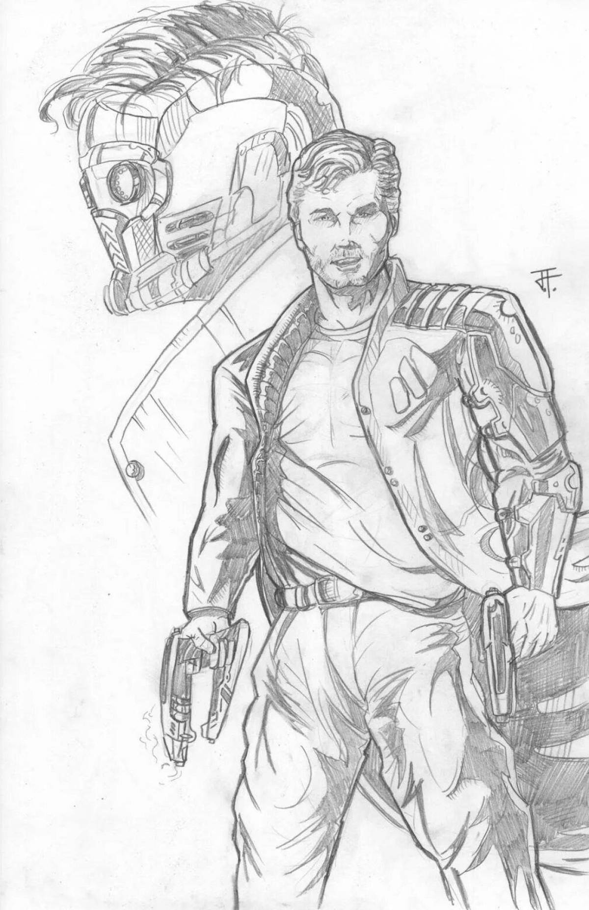 Star lord fun coloring book