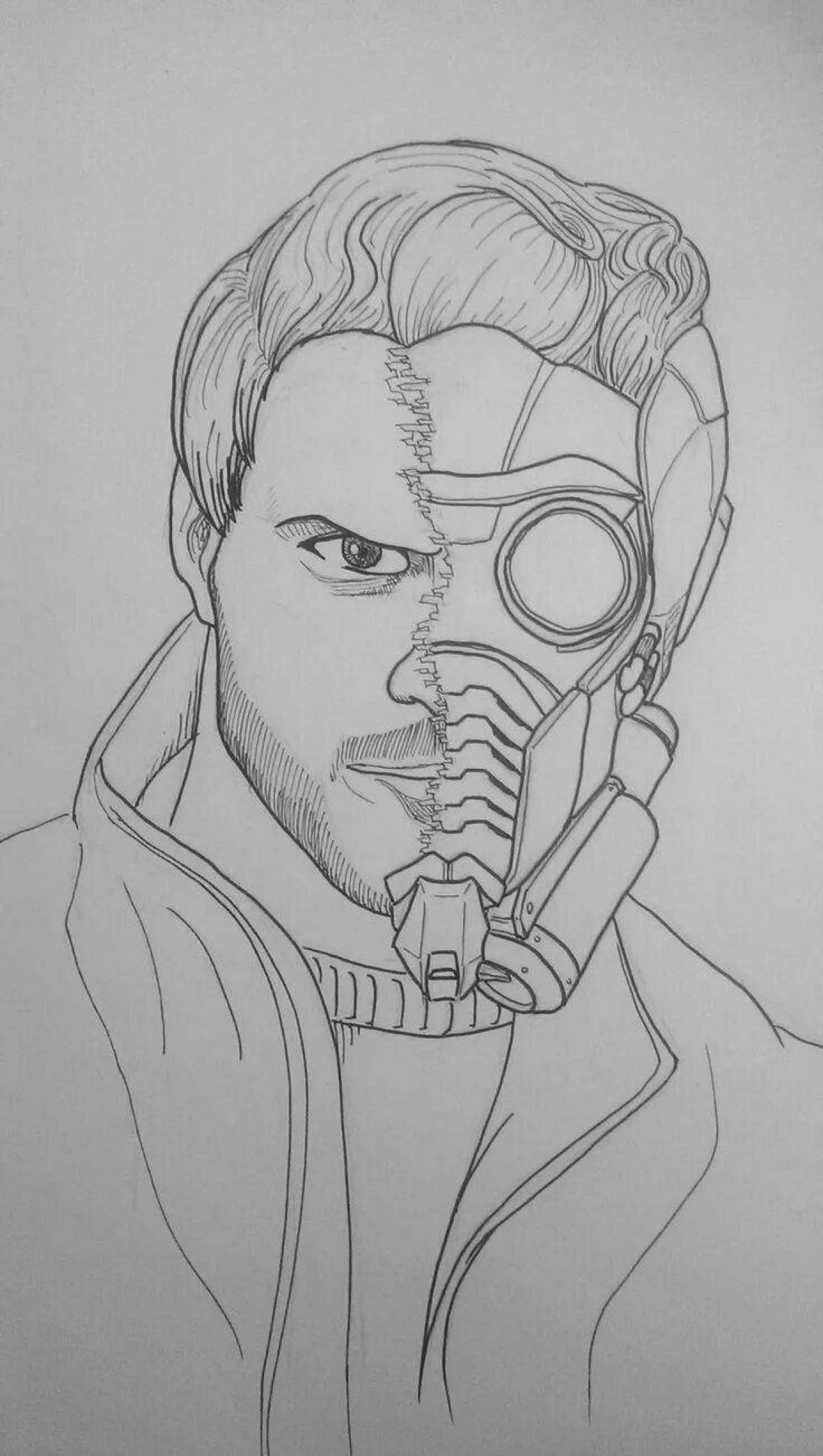 Star lord funny coloring book