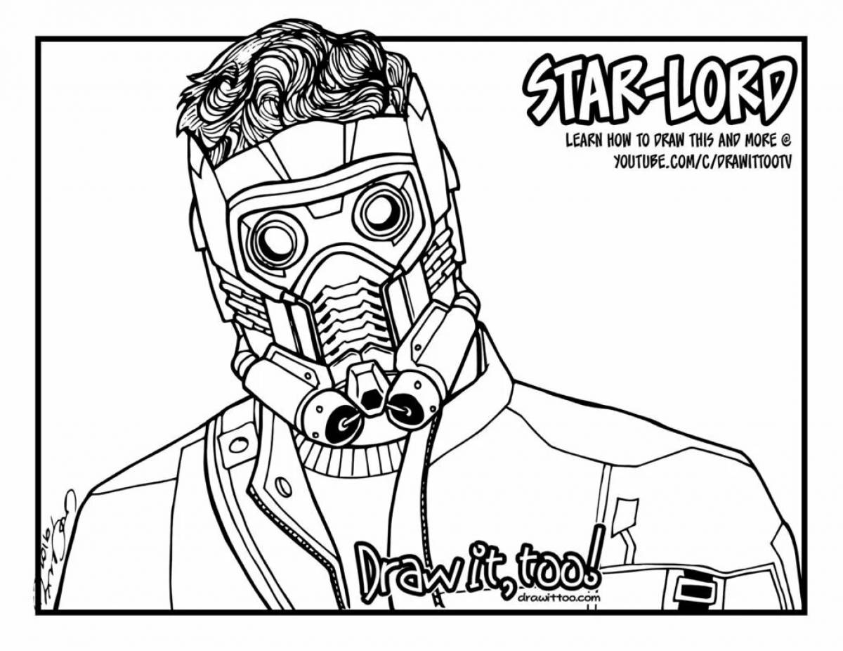 Coloring book brave star lord