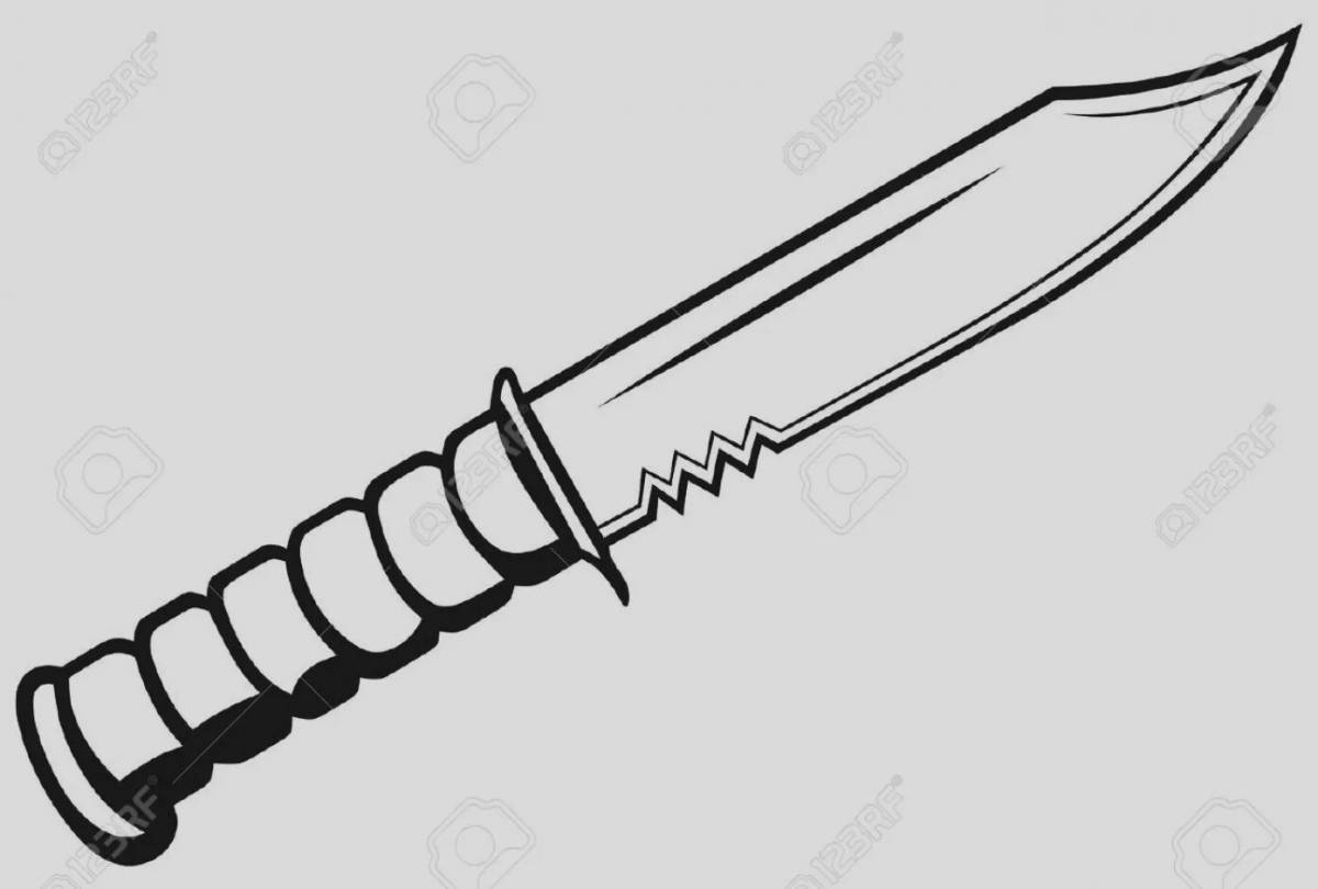 Luminous knife holder coloring pages