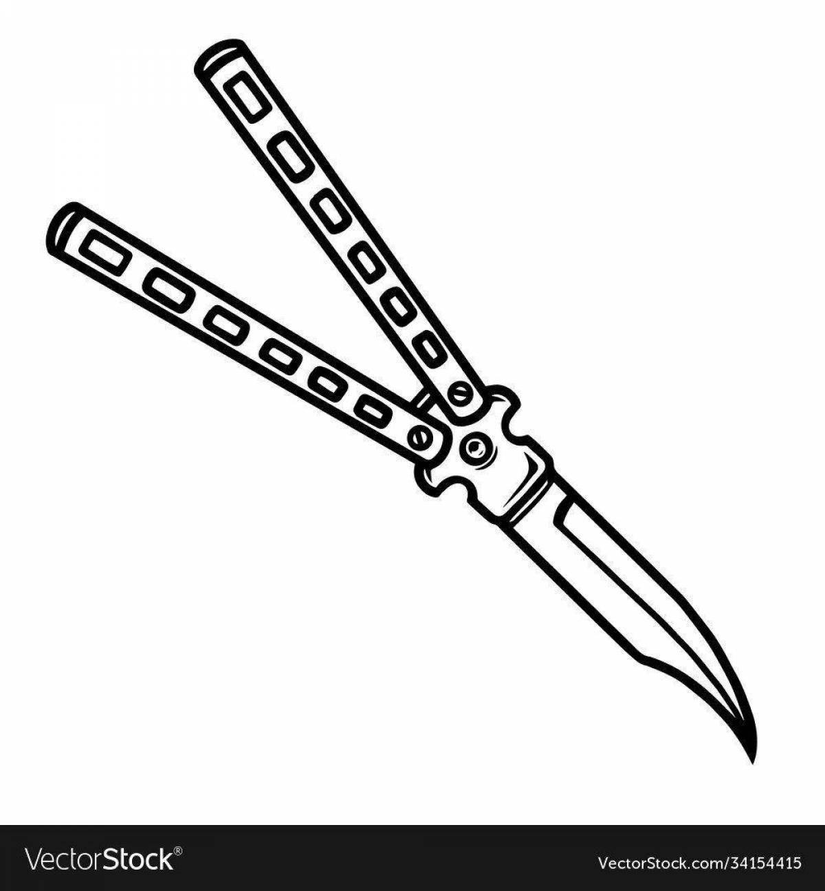 Awesome coloring pages with knife holders