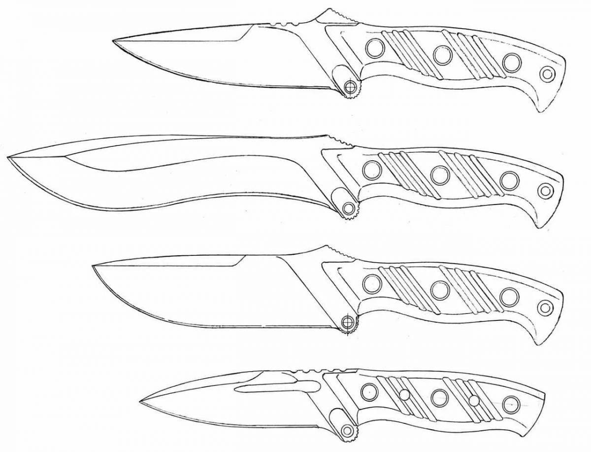 Fine coloring pages for knife holders