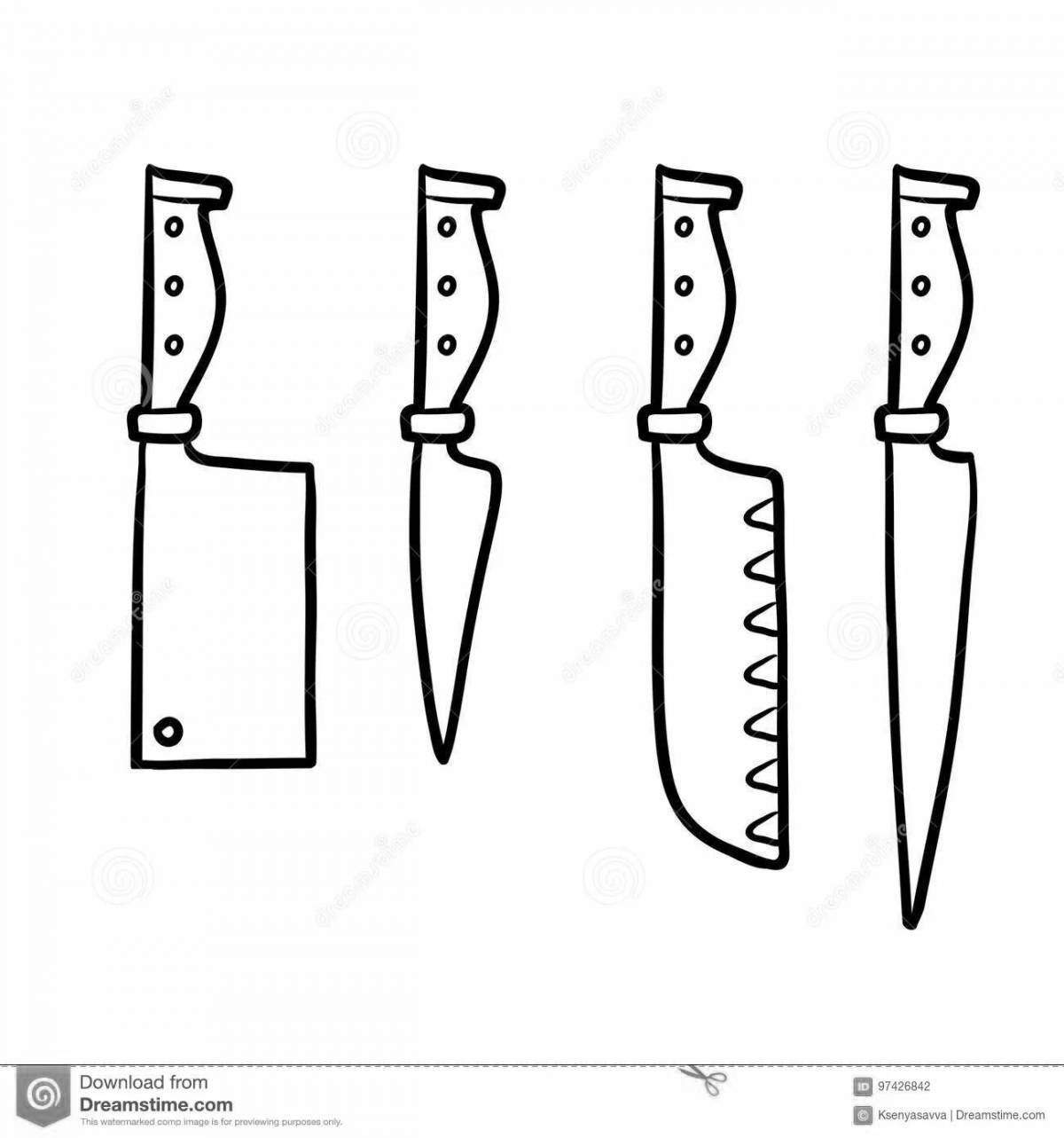 Knife stand fashion coloring pages