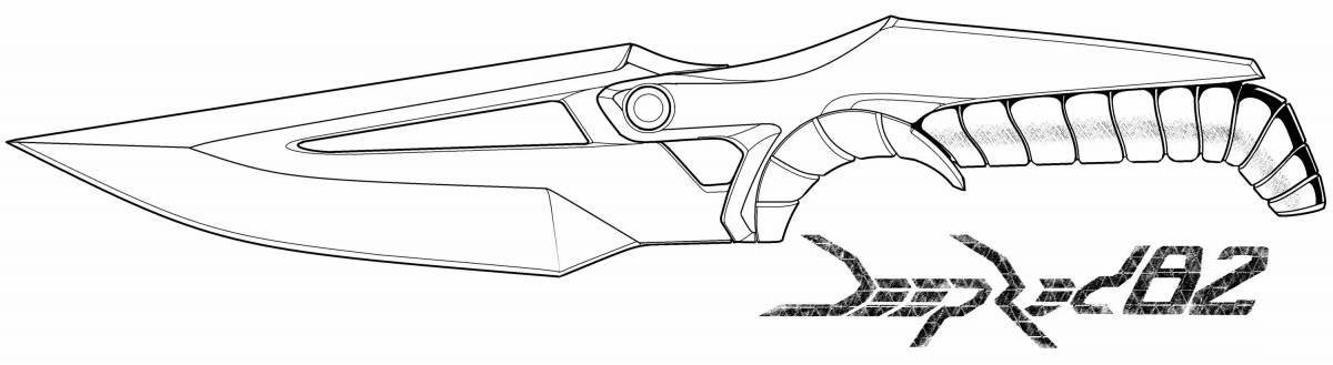 Unusual knife stand coloring