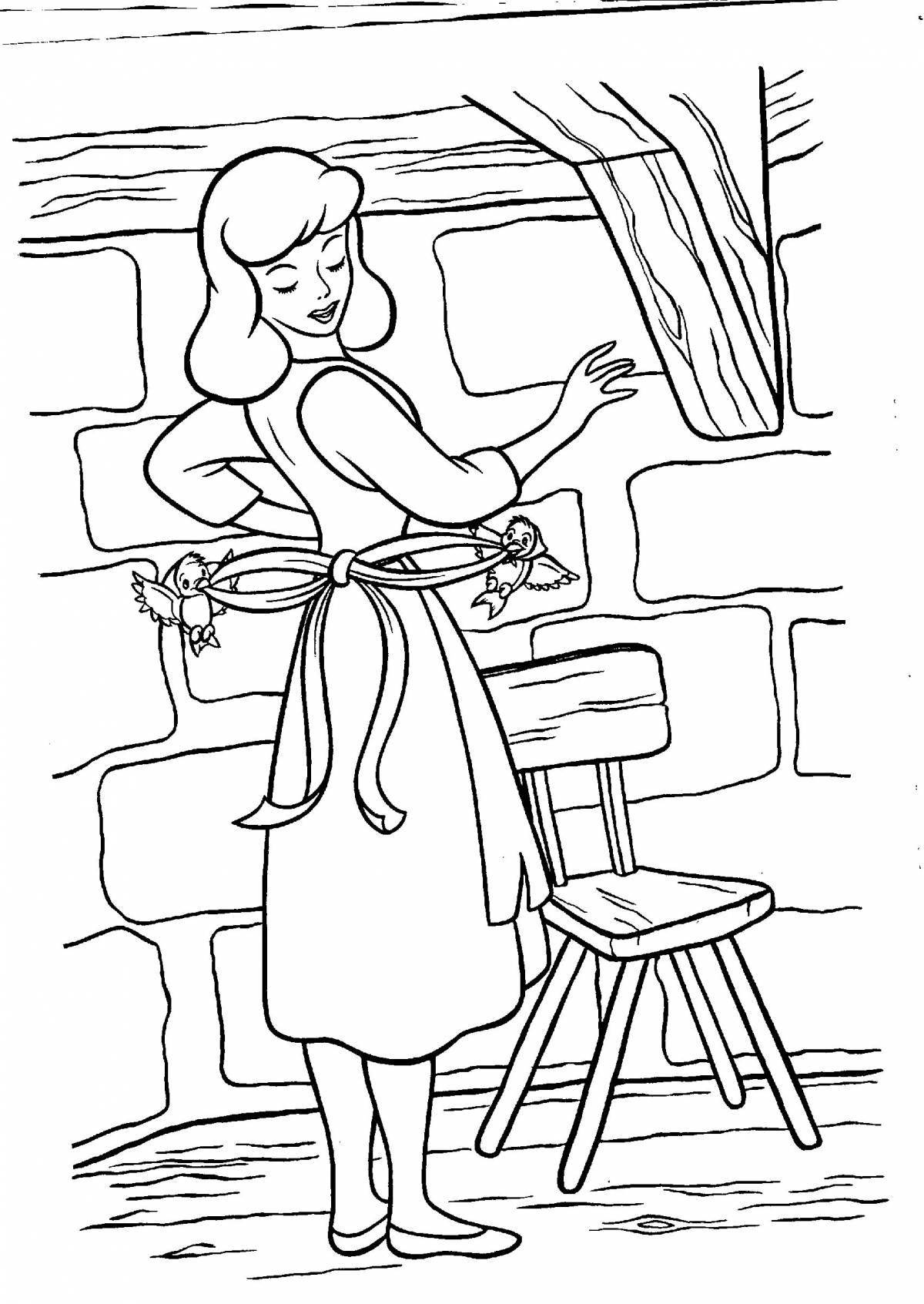 Charming Cinderella coloring book