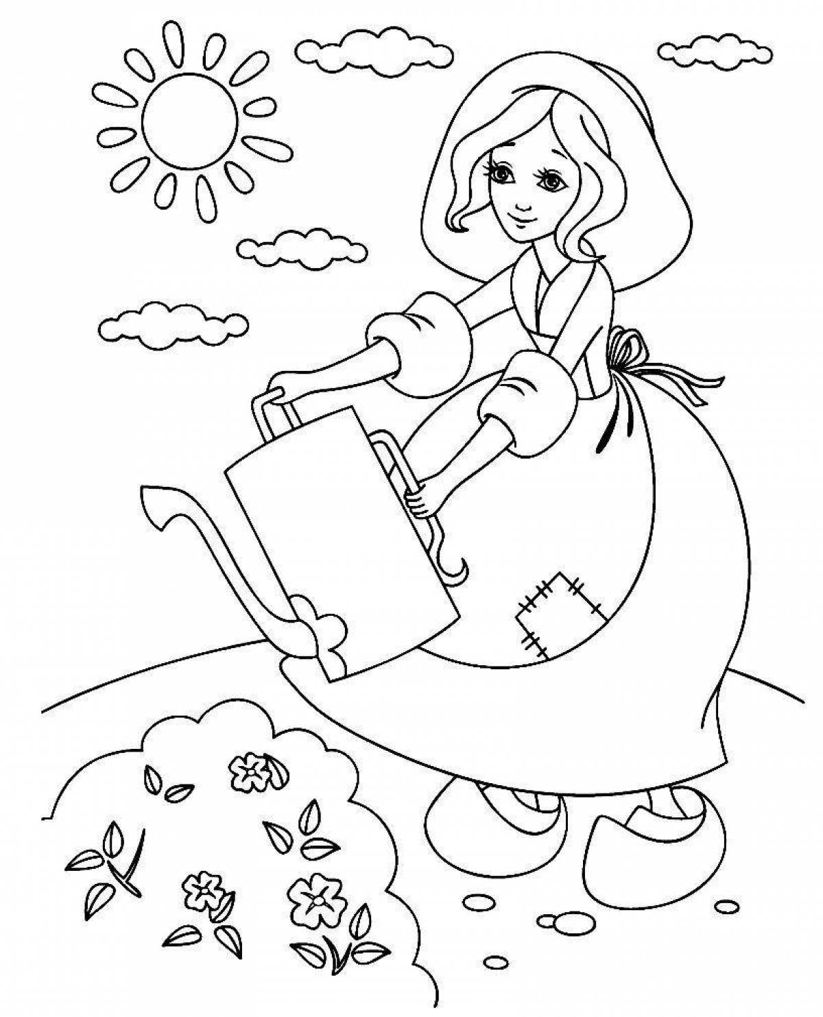 Gorgeous Cinderella coloring page