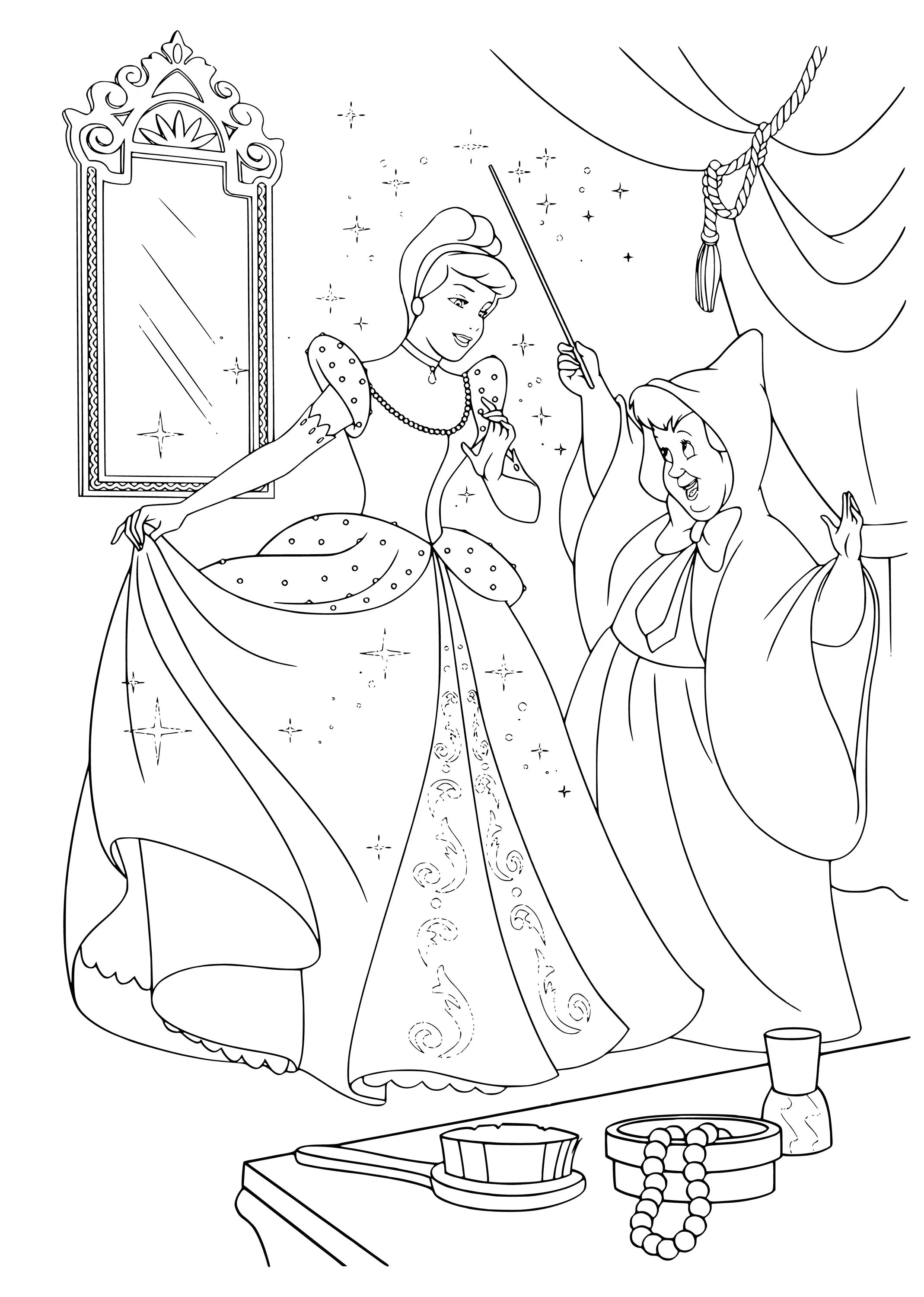 Cinderella coloring page