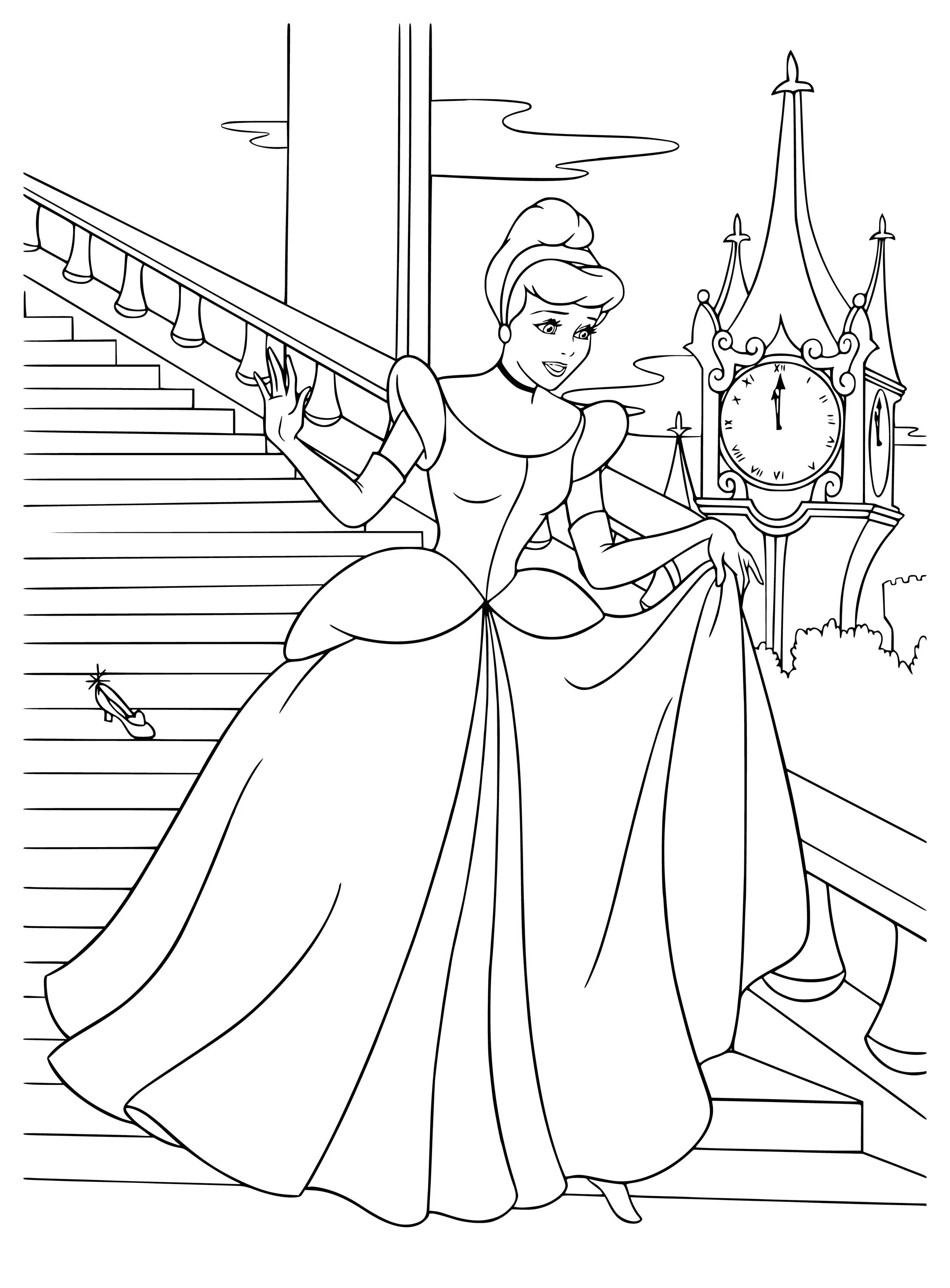 Animated coloring Cinderella