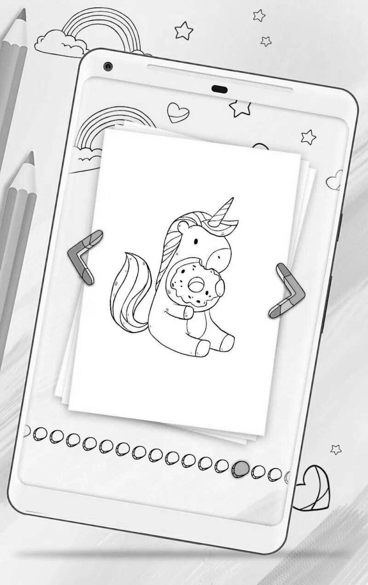 Gorgeous unicorn coloring pages