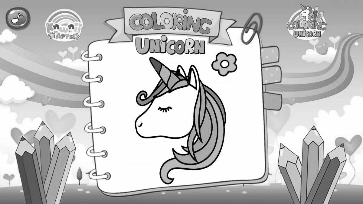 Adorable unicorn coloring games