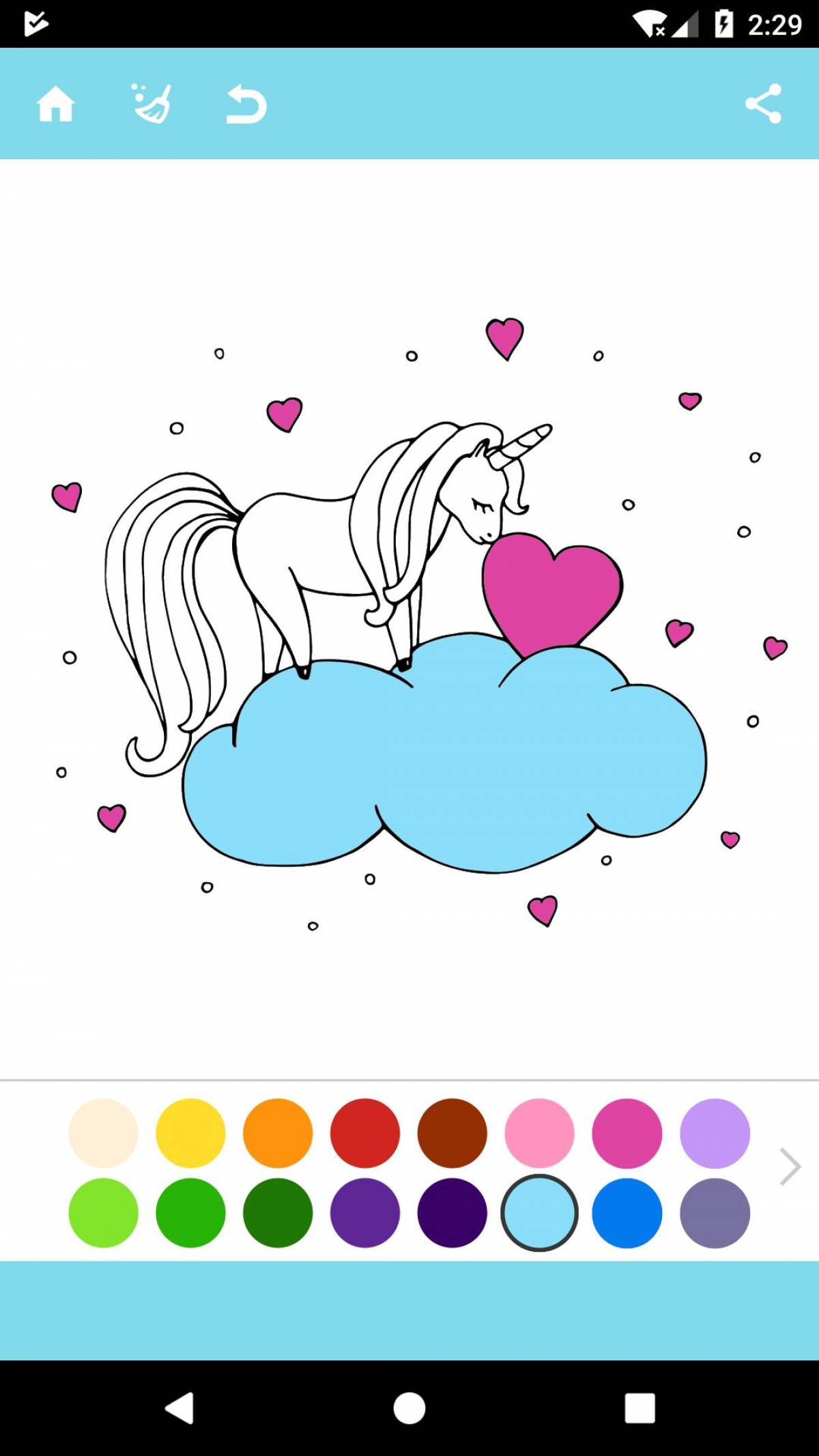 Humorous coloring unicorn games