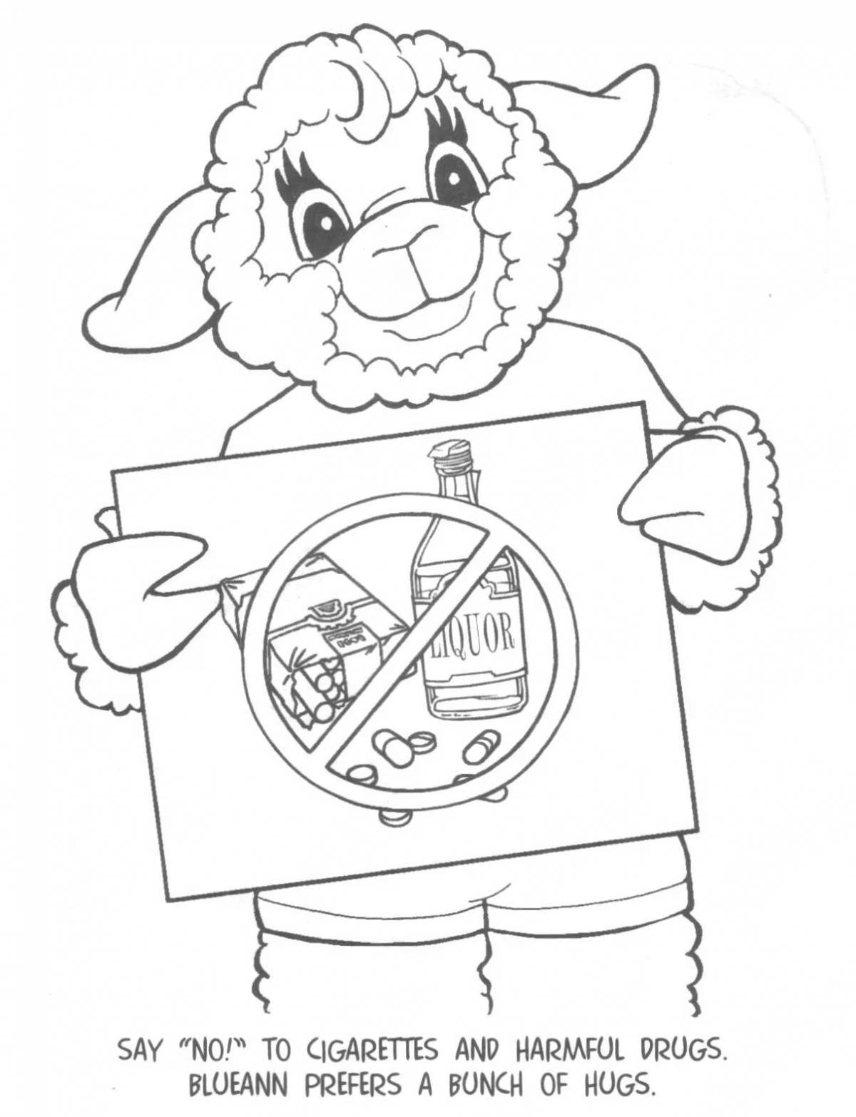 Раскраска Раскраска «без наркотиков»
