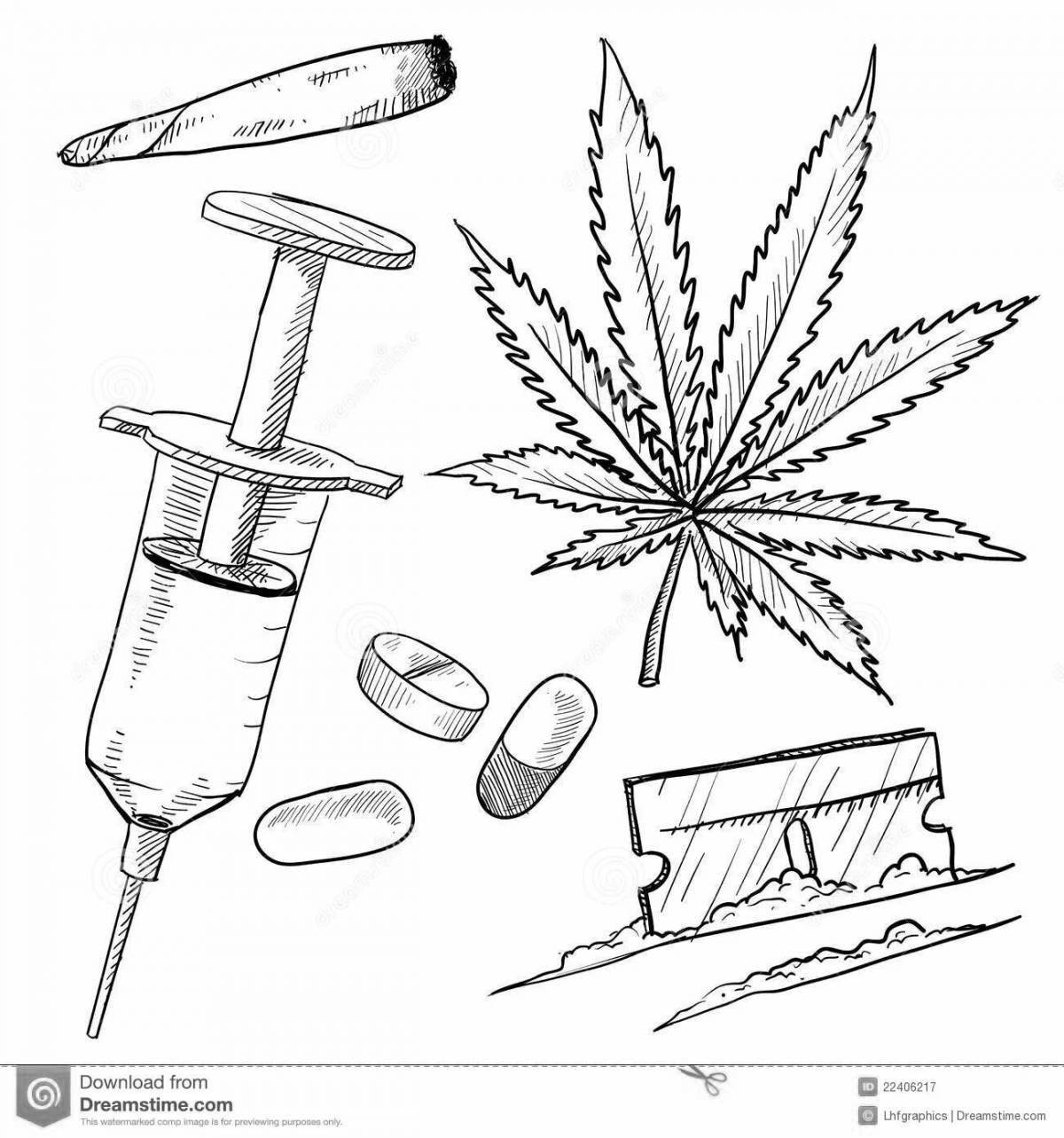 Раскраска Нет наркотикам #2