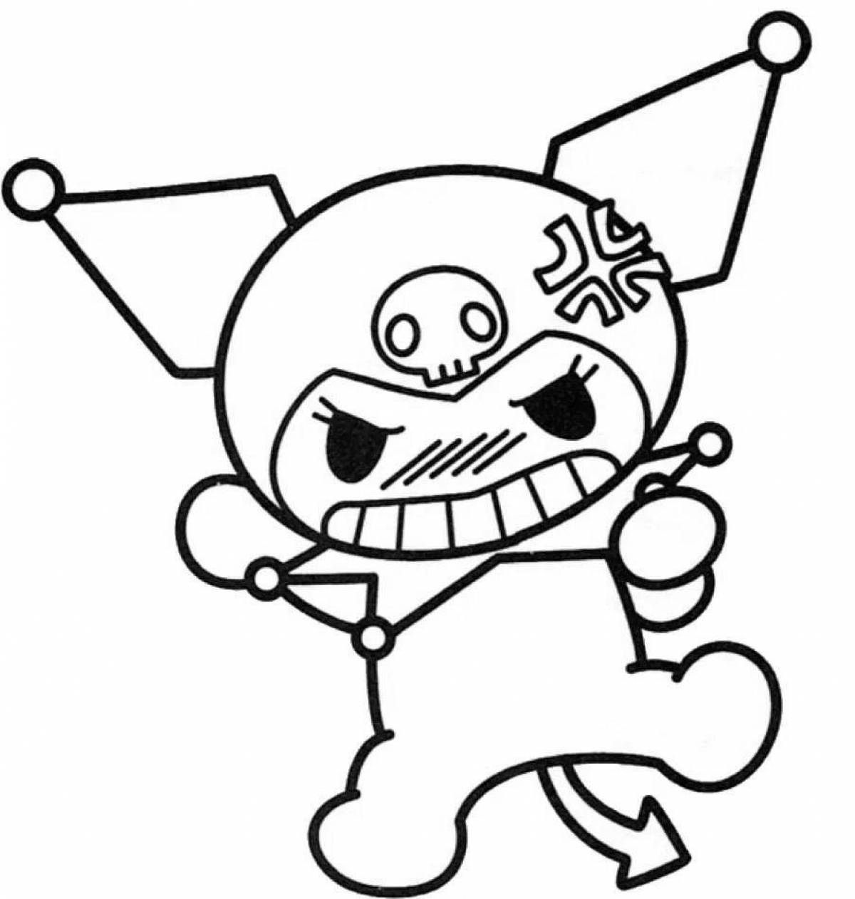 Раскраска Симпатичная страница раскраски kuromi a lot