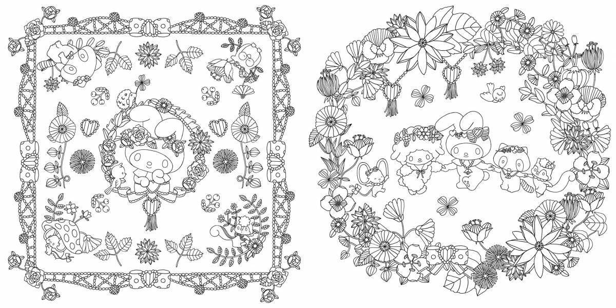 Раскраска Очаровательная kuromi a lot coloring page