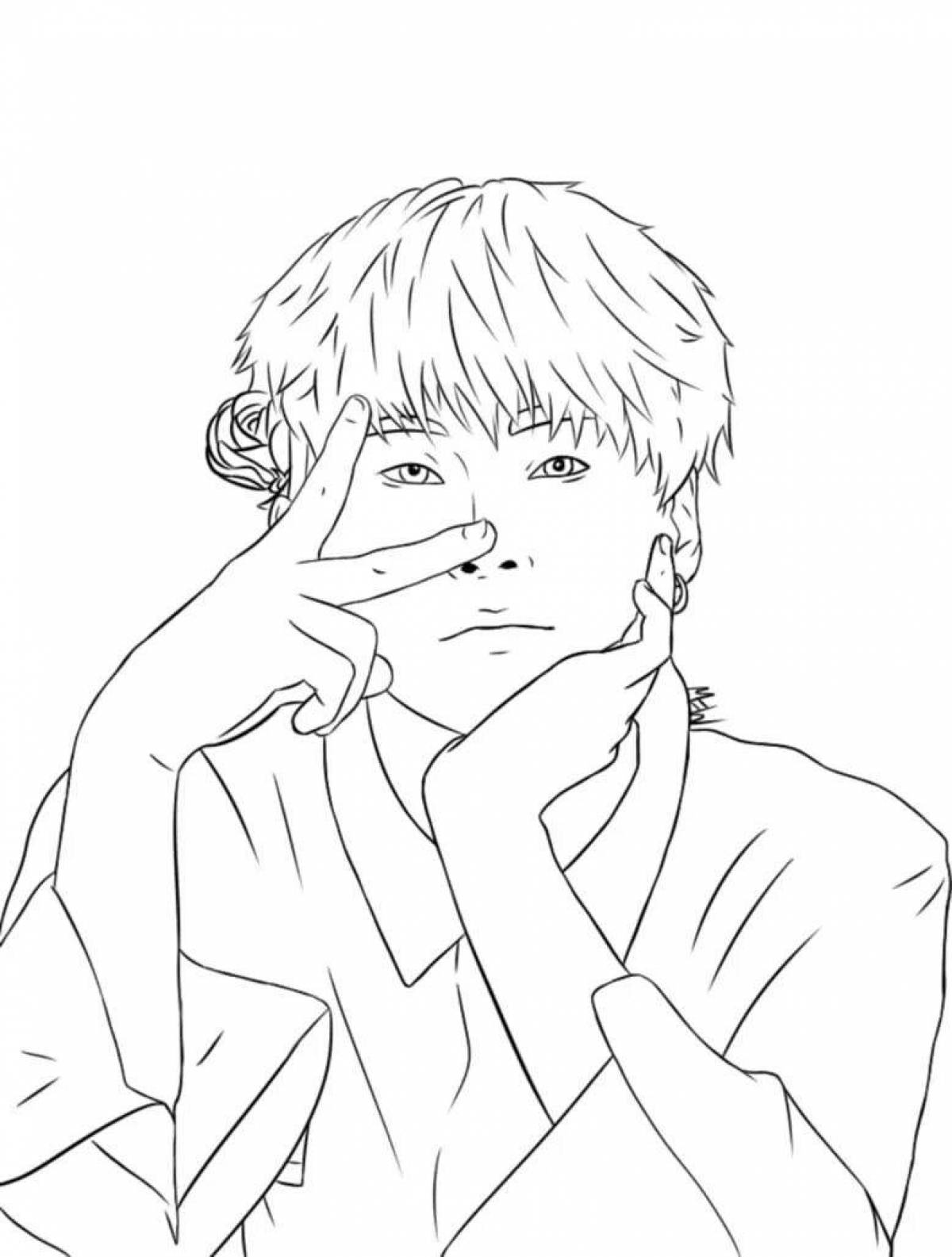 Bts раскраска. Lineart Тэхен БТС. Раскраски BTS Тэхен. БТС line Art.