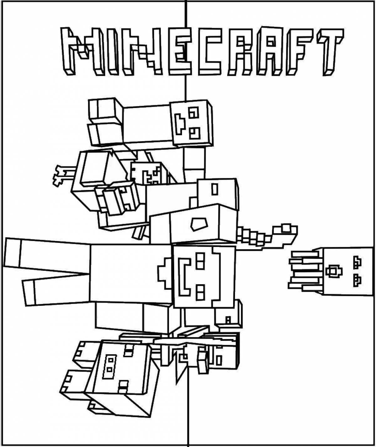 Фигурки майнкрафт раскраска