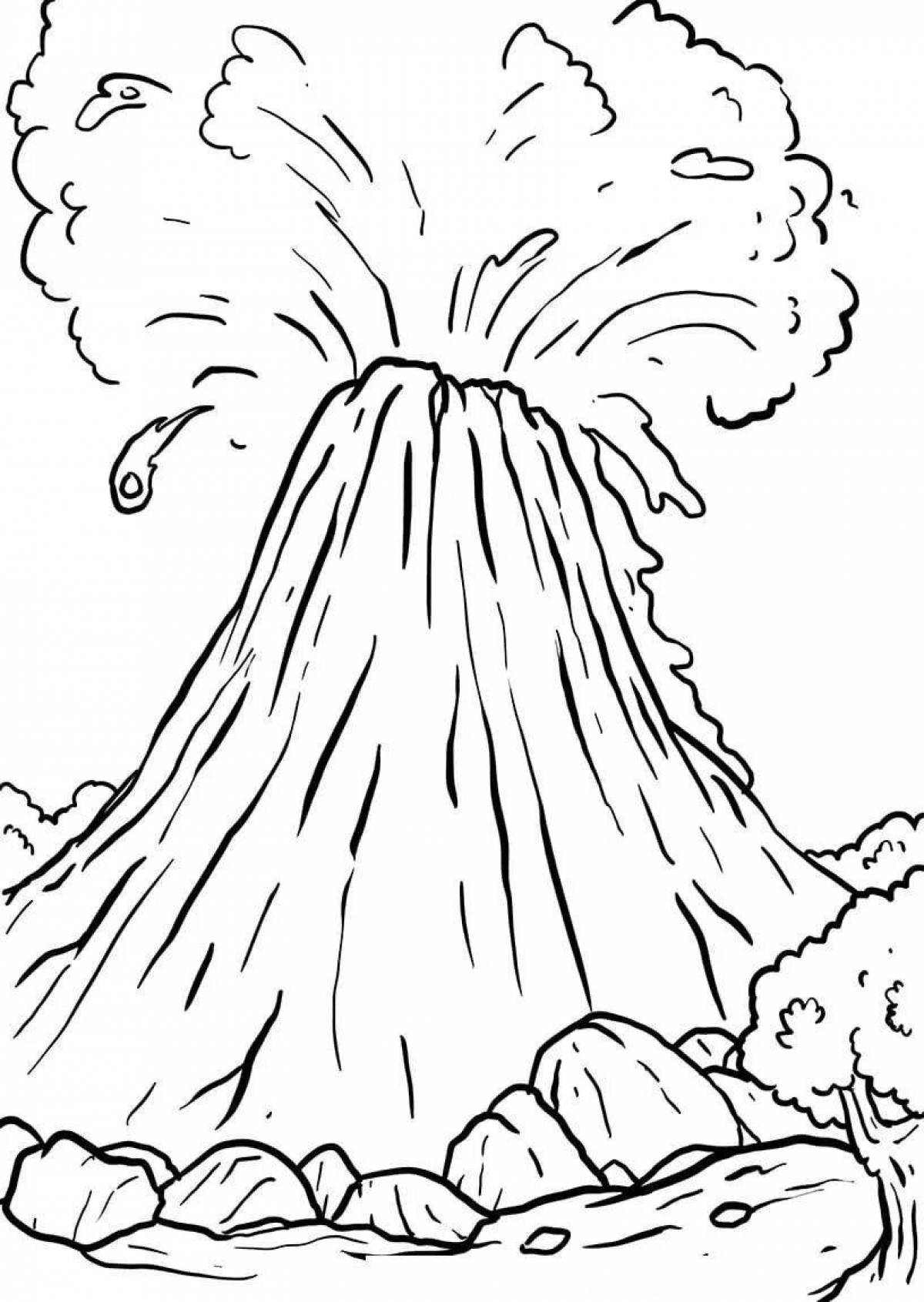 Раскраска лава лава а4. Вулкан раскраска. Вулкан раскраска для детей. Извержение вулкана раскраска. Вулкан рисунок.