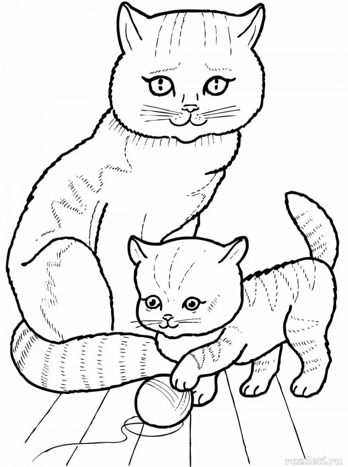 Раскраска кошечка для детей 4 5. Котенок. Раскраска. Котенок раскраска для детей. Раскраска кошка с котятами. Кошечка раскраска для детей.