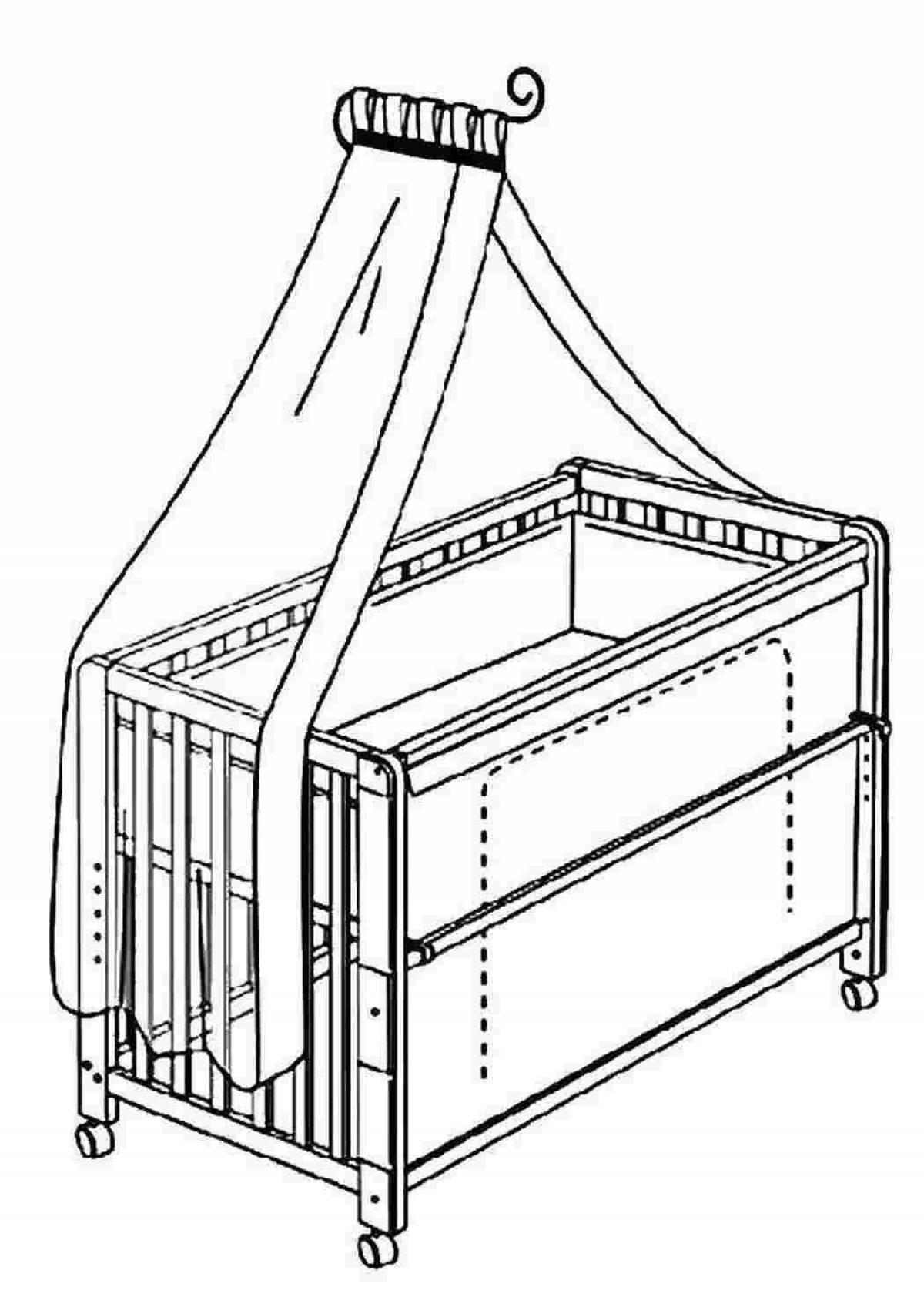 Детская кровать нарисовать