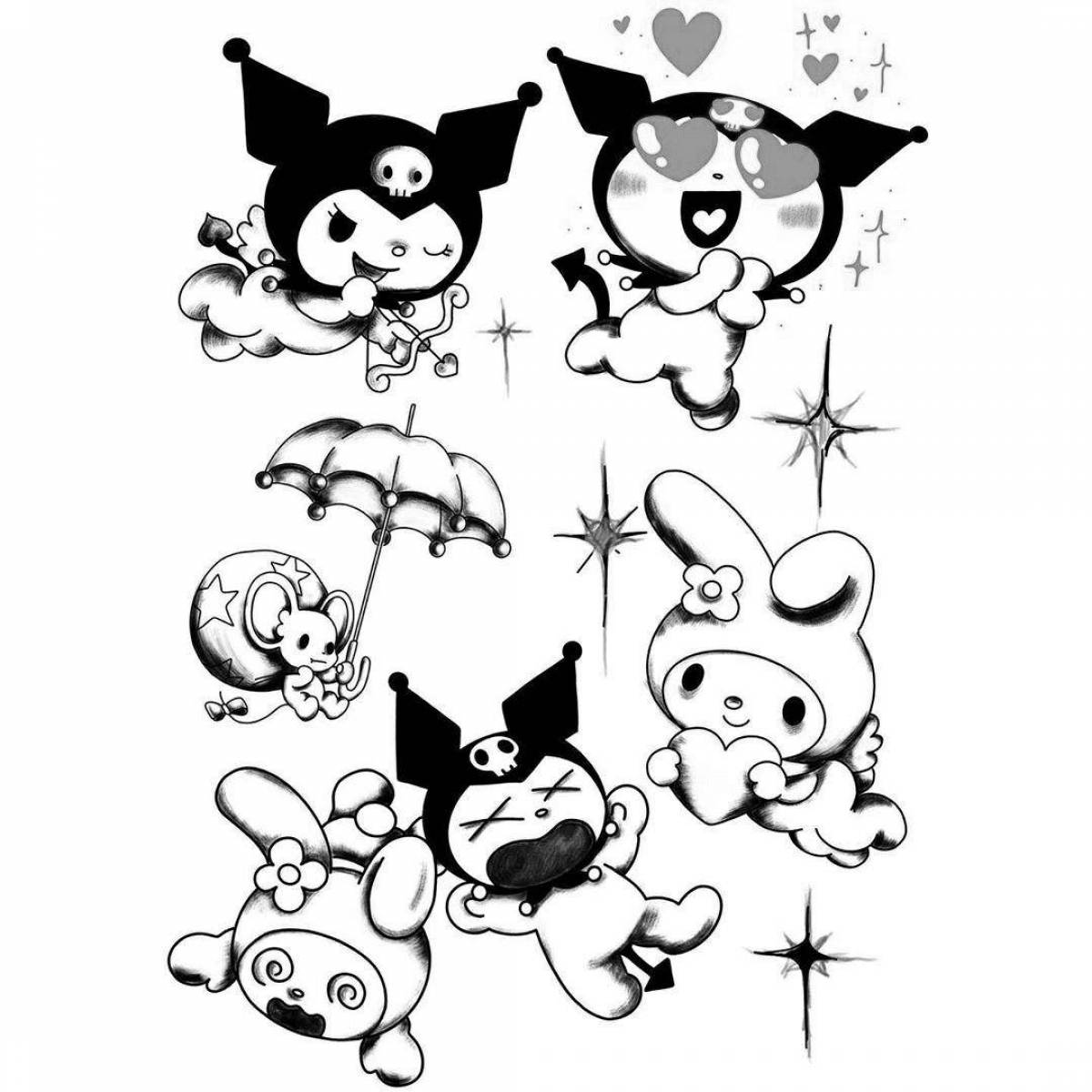 Photo Coloring splendid kuromi a lot