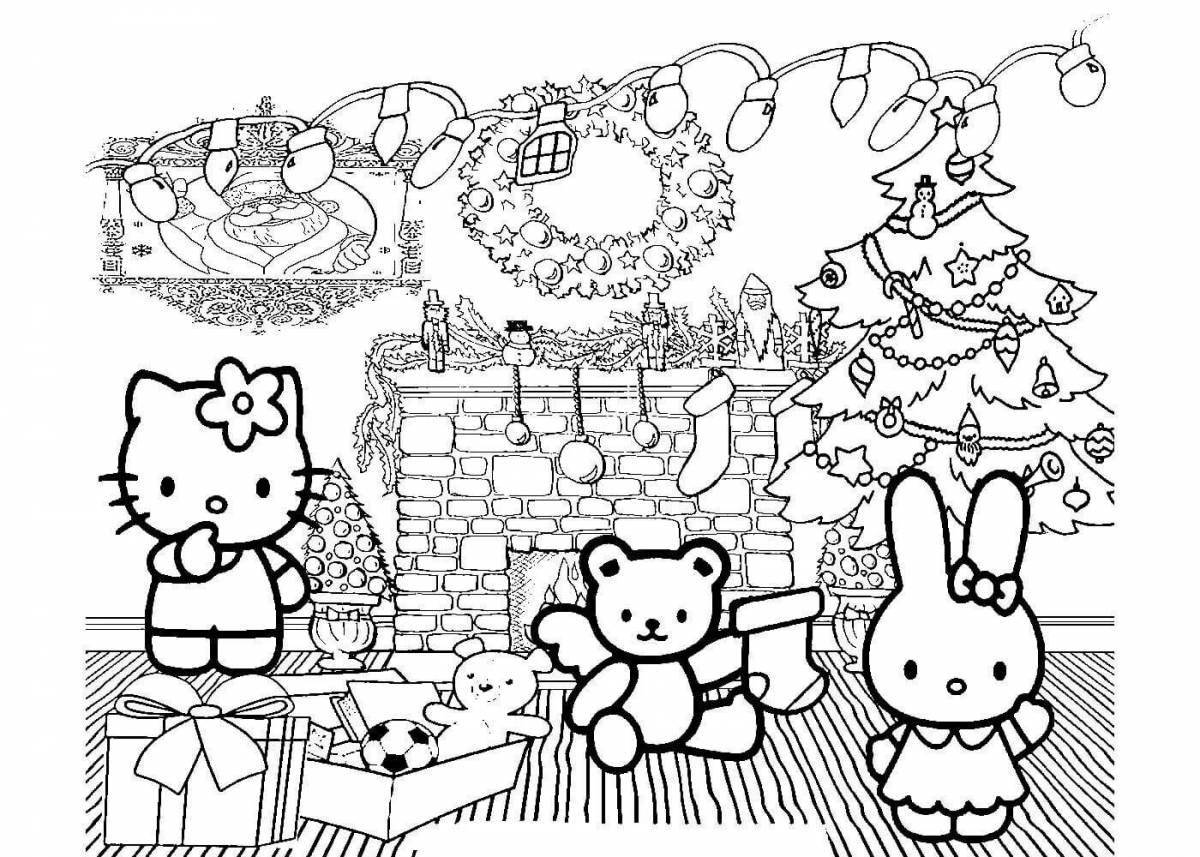 Funny kuromi a lot coloring page