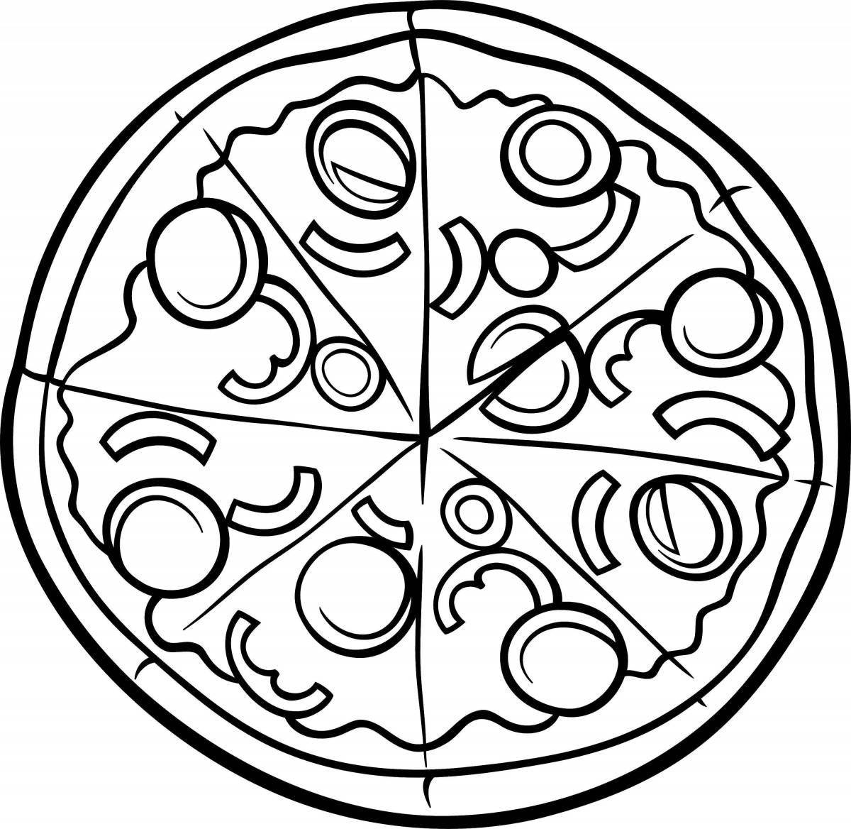 Sky pizza coloring page