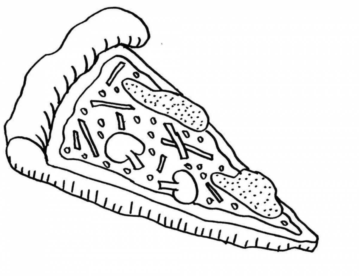 Nutritious pizza coloring page
