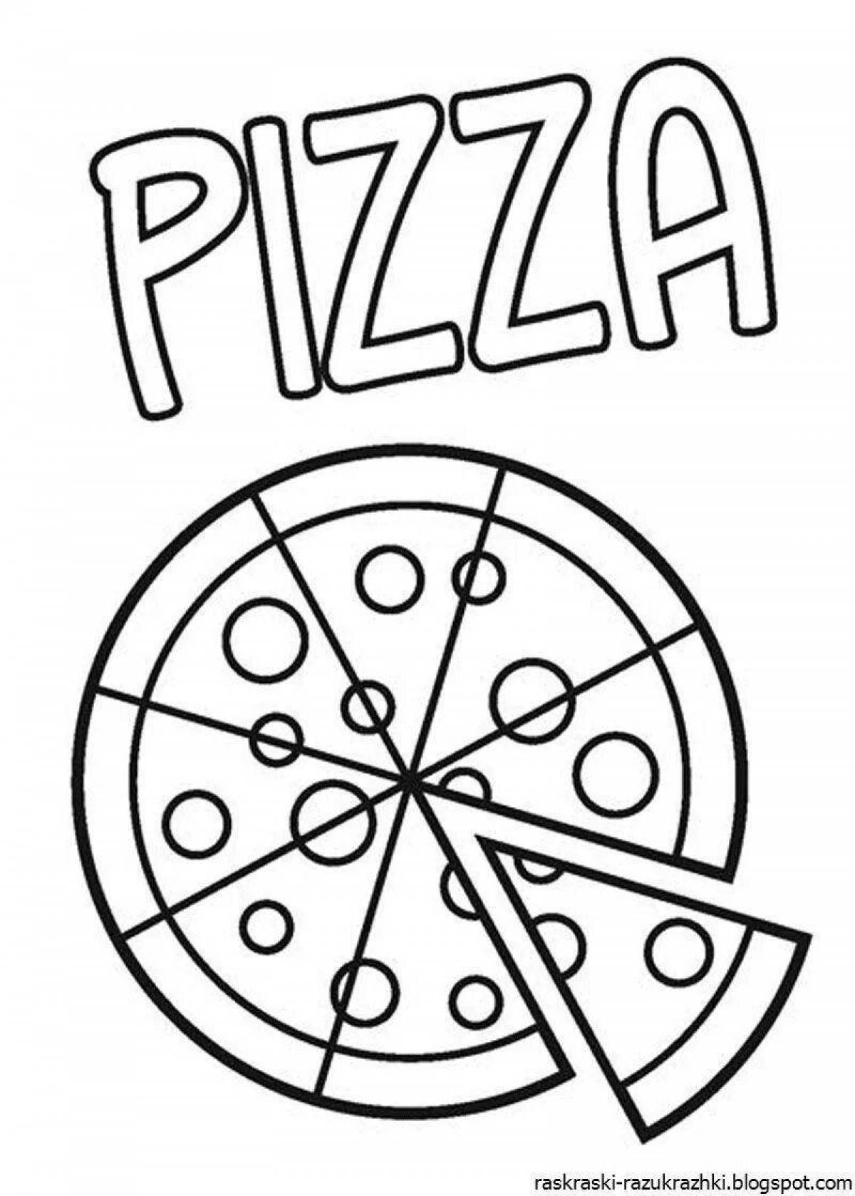 Coloring pizza thank you