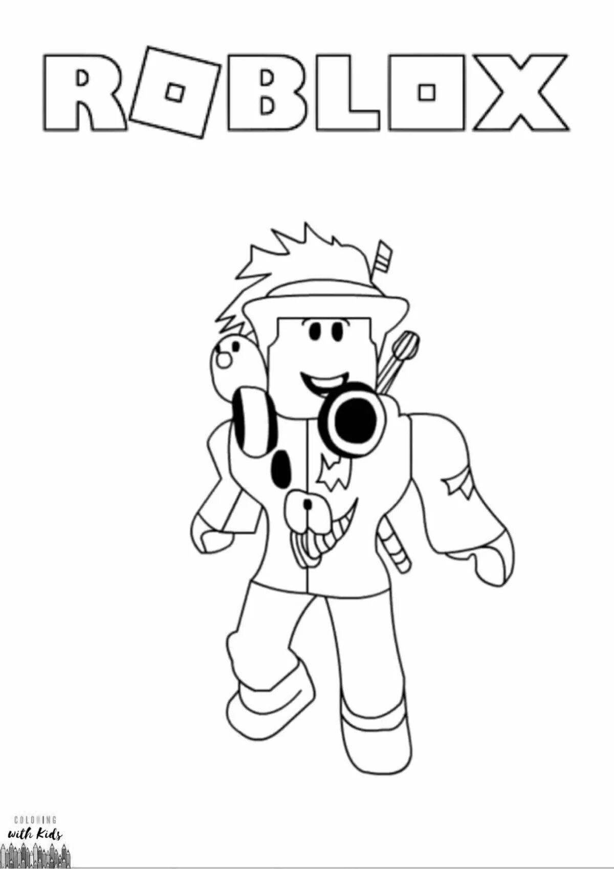 Playful roblox body coloring page