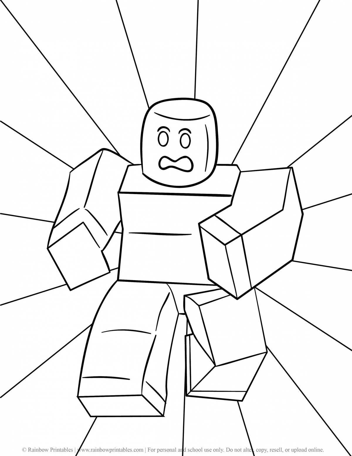 Detailed roblox body coloring page