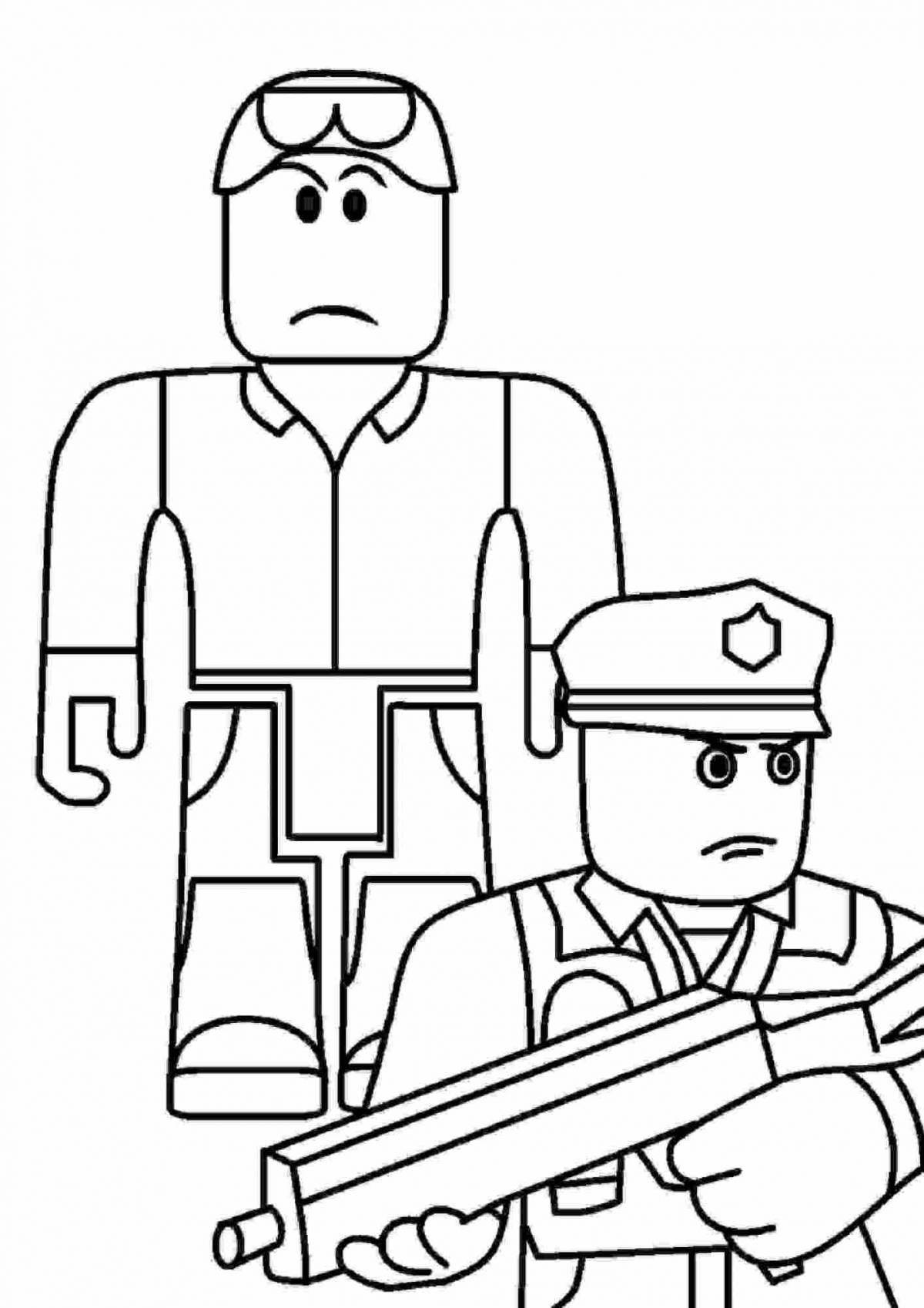 Intricate roblox body coloring page