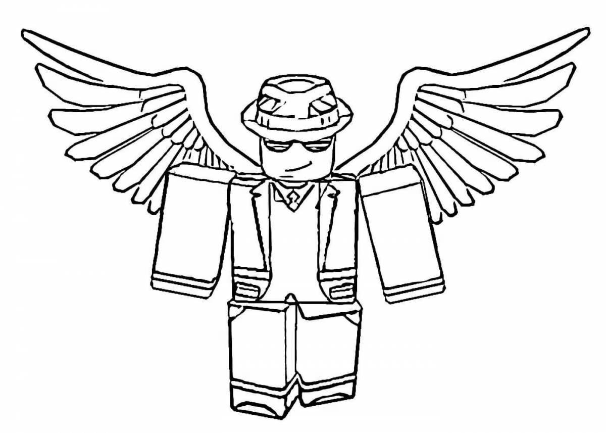 Color playful roblox body coloring page