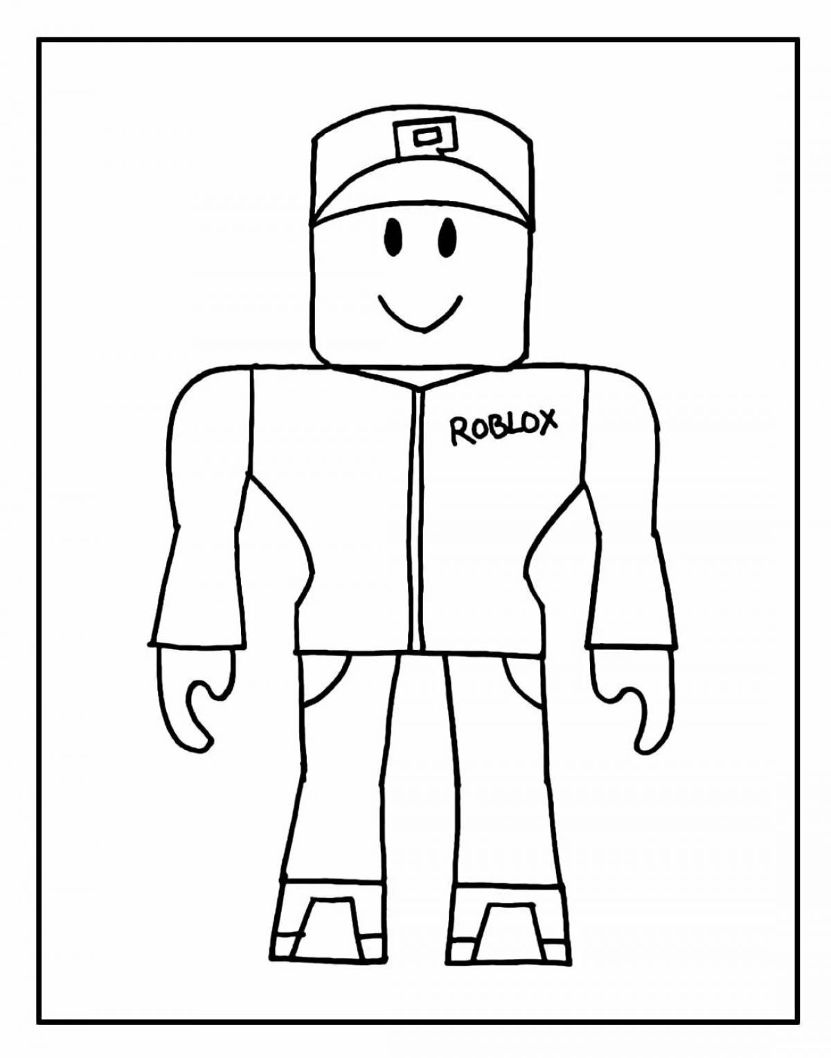 Charming roblox body coloring page