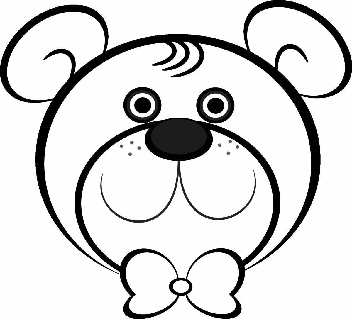 Adorable bear coloring page