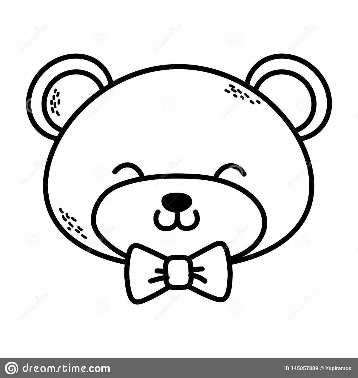Cute bear coloring page