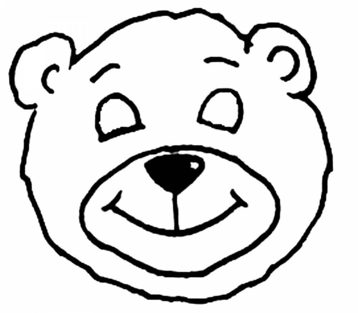 Furry bear coloring page