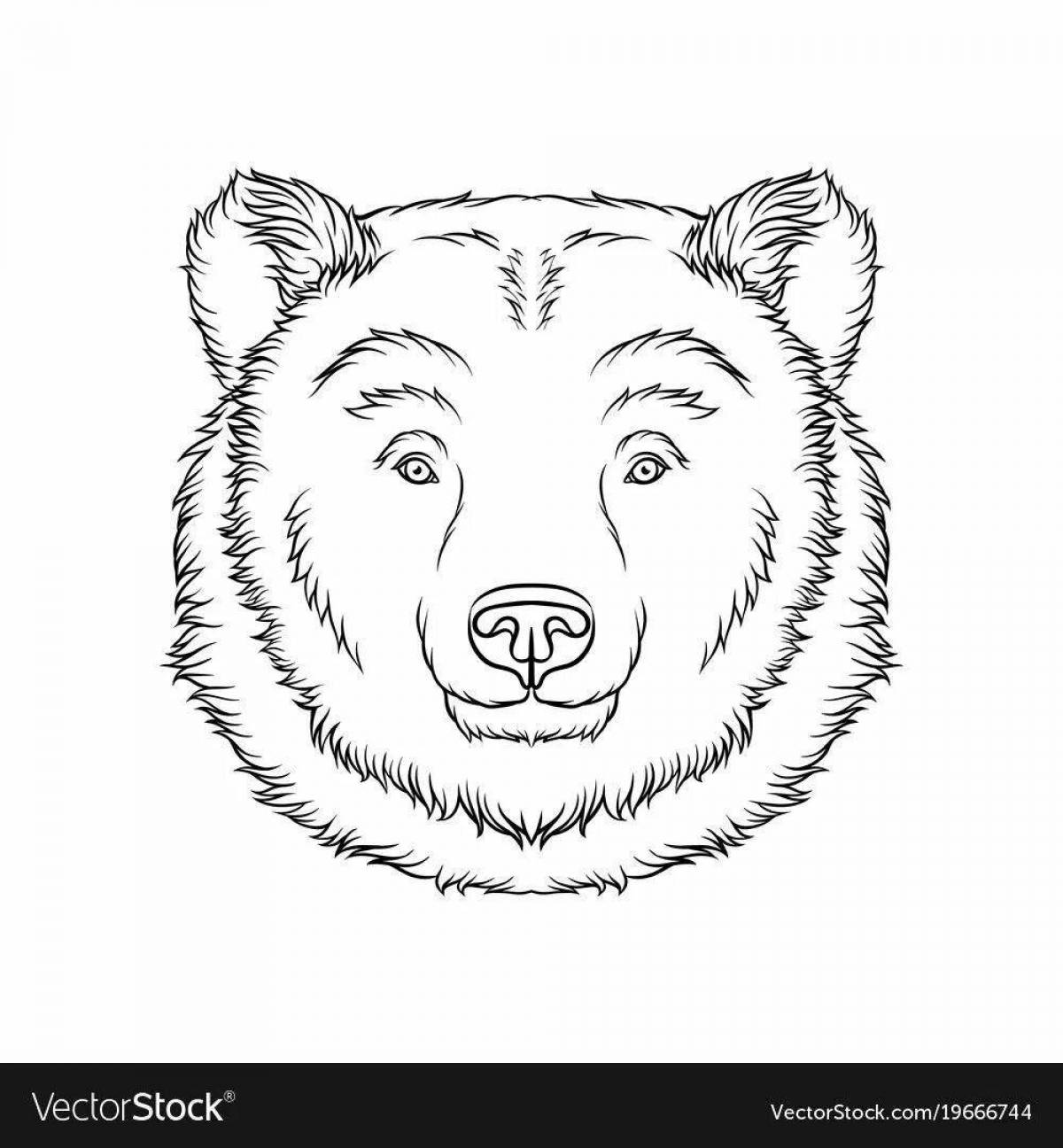 Friendly bear coloring page