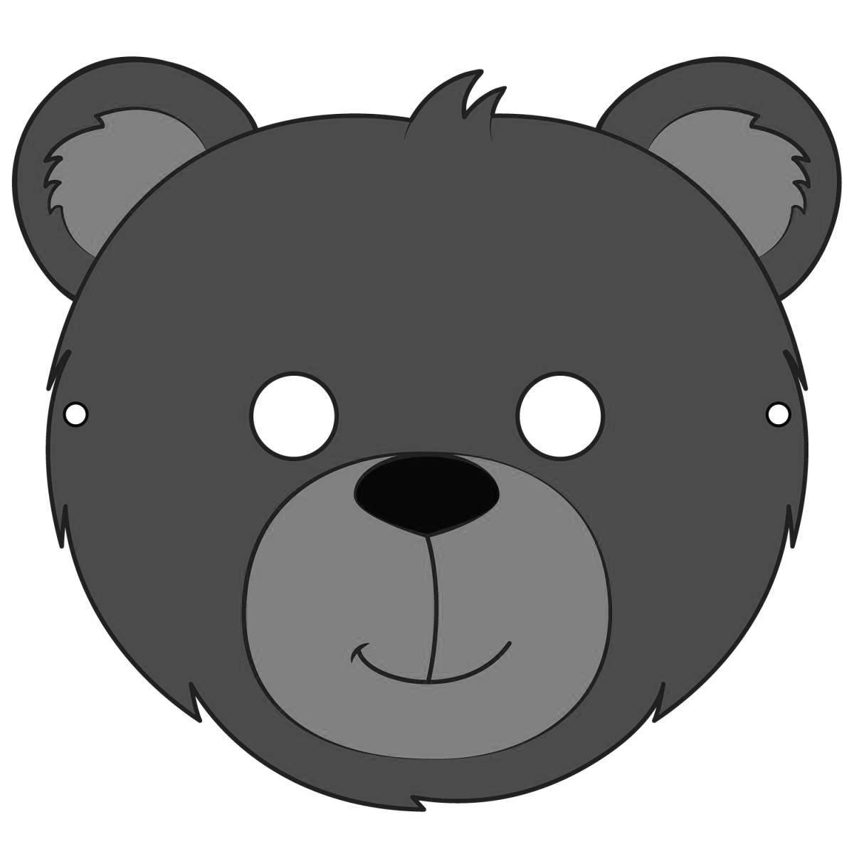 Glitter bear coloring page