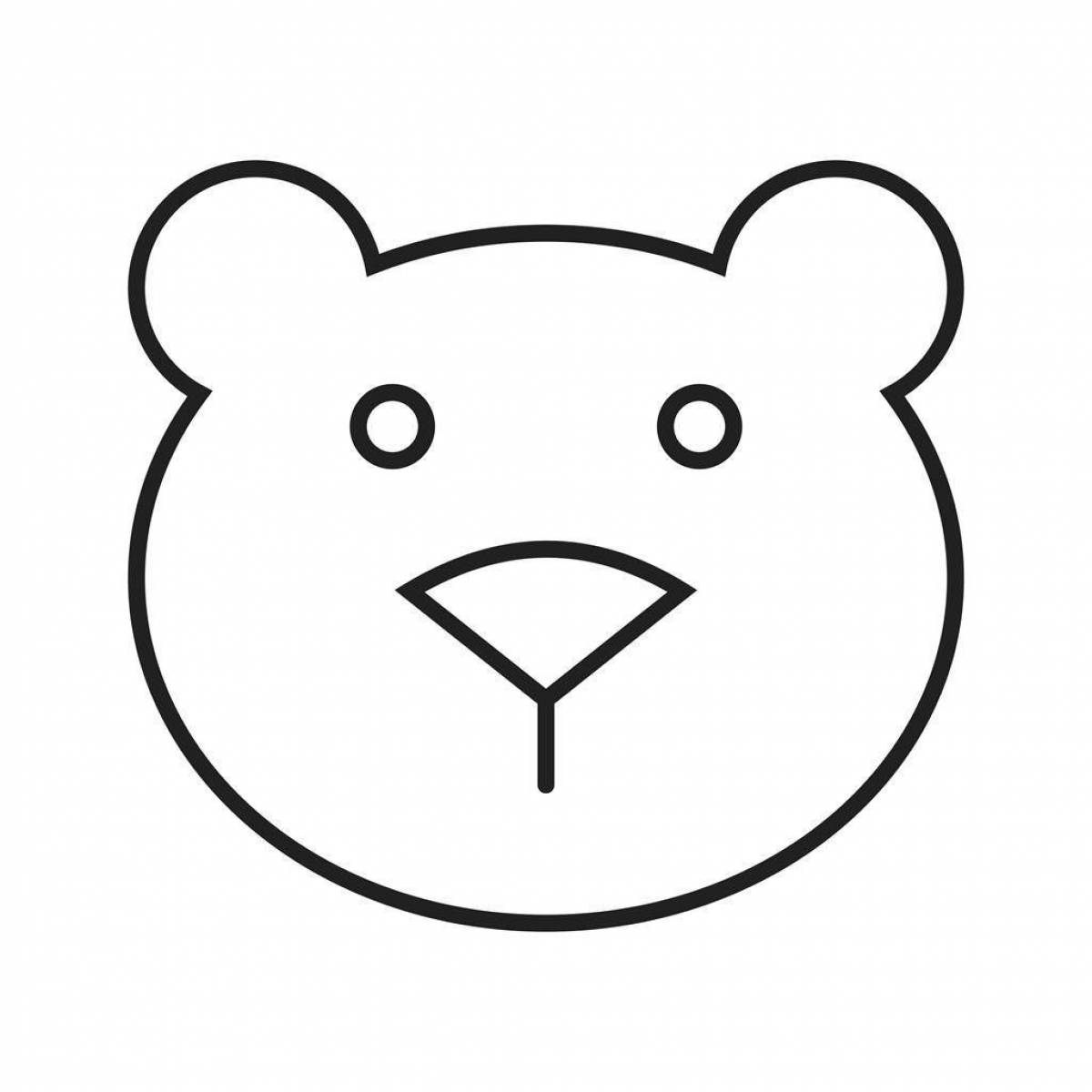 Glazed bear coloring page