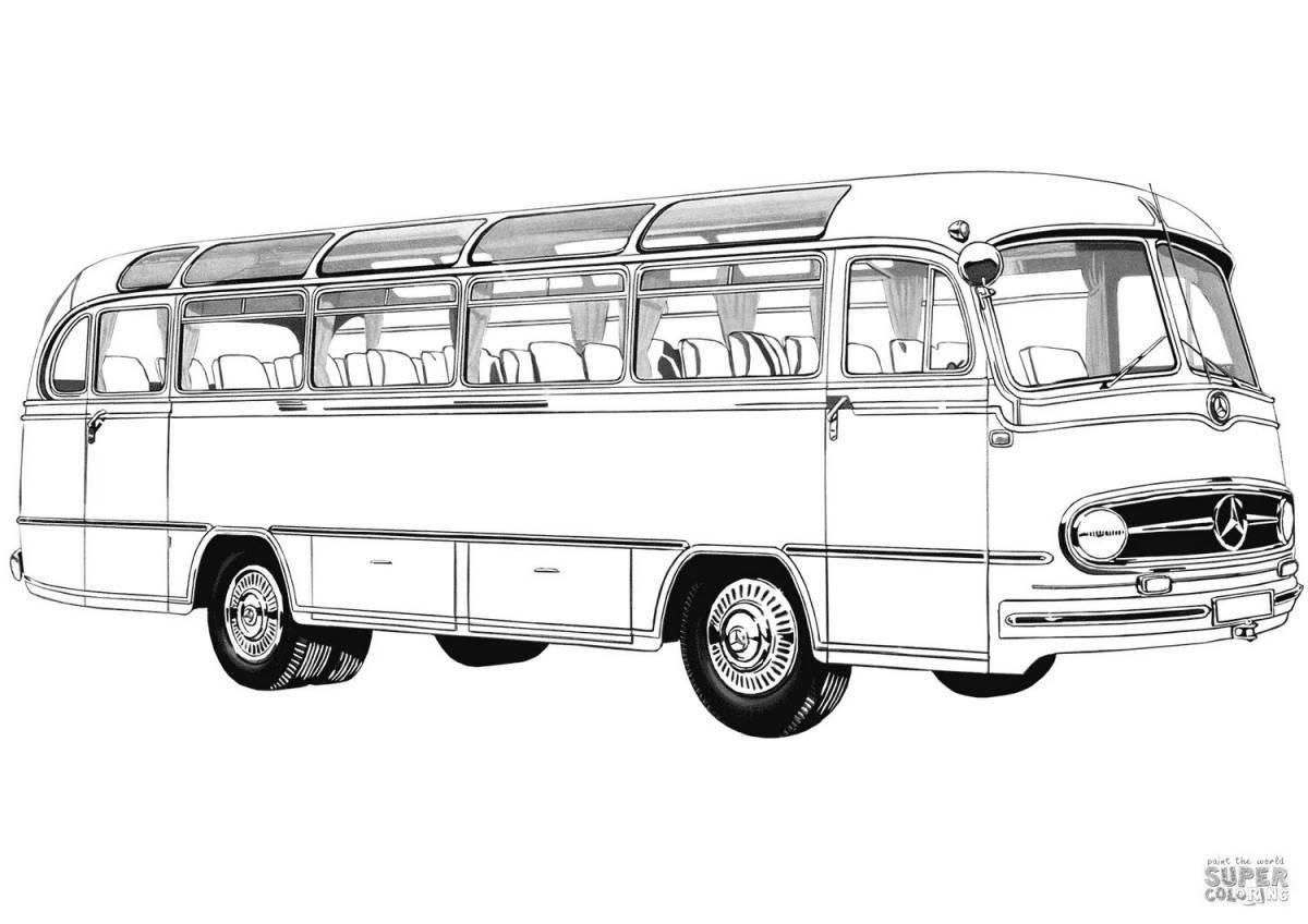 Фото Раскраска сияющий автобус mercedes