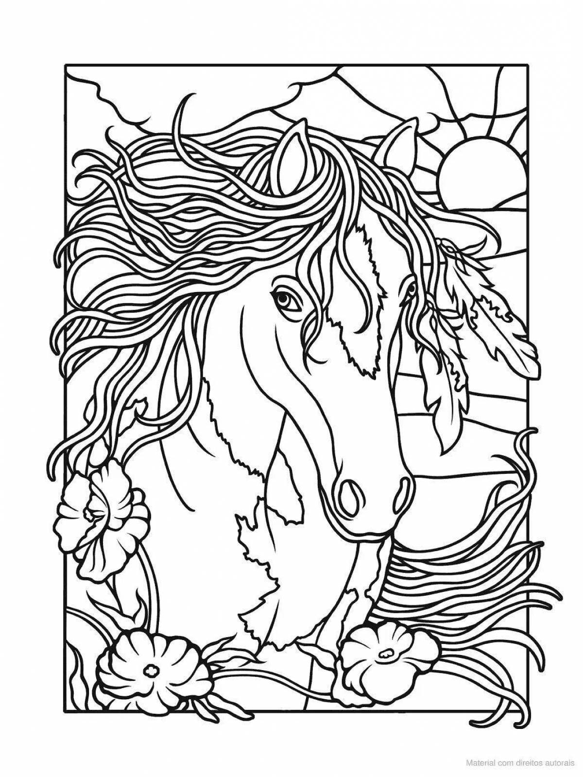 Intricate complex coloring page