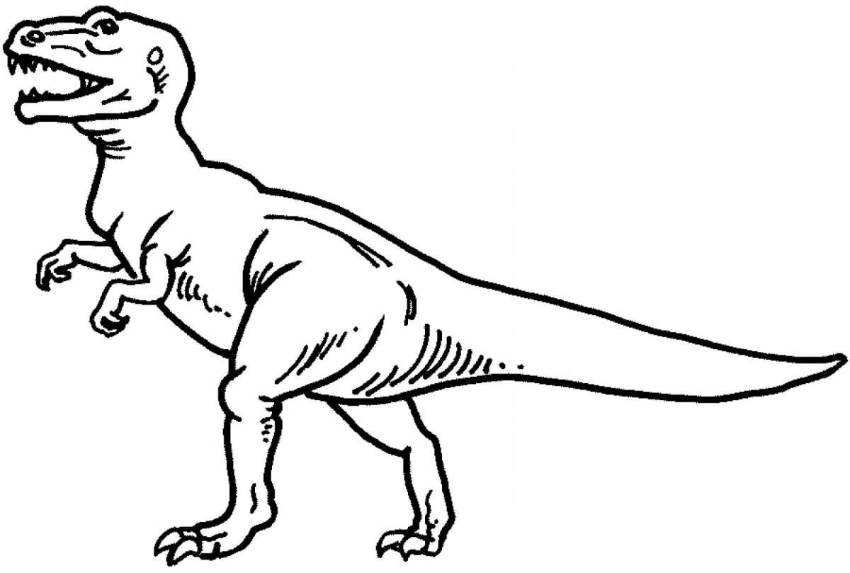 Пугающая раскраска динозавр тираннозавр